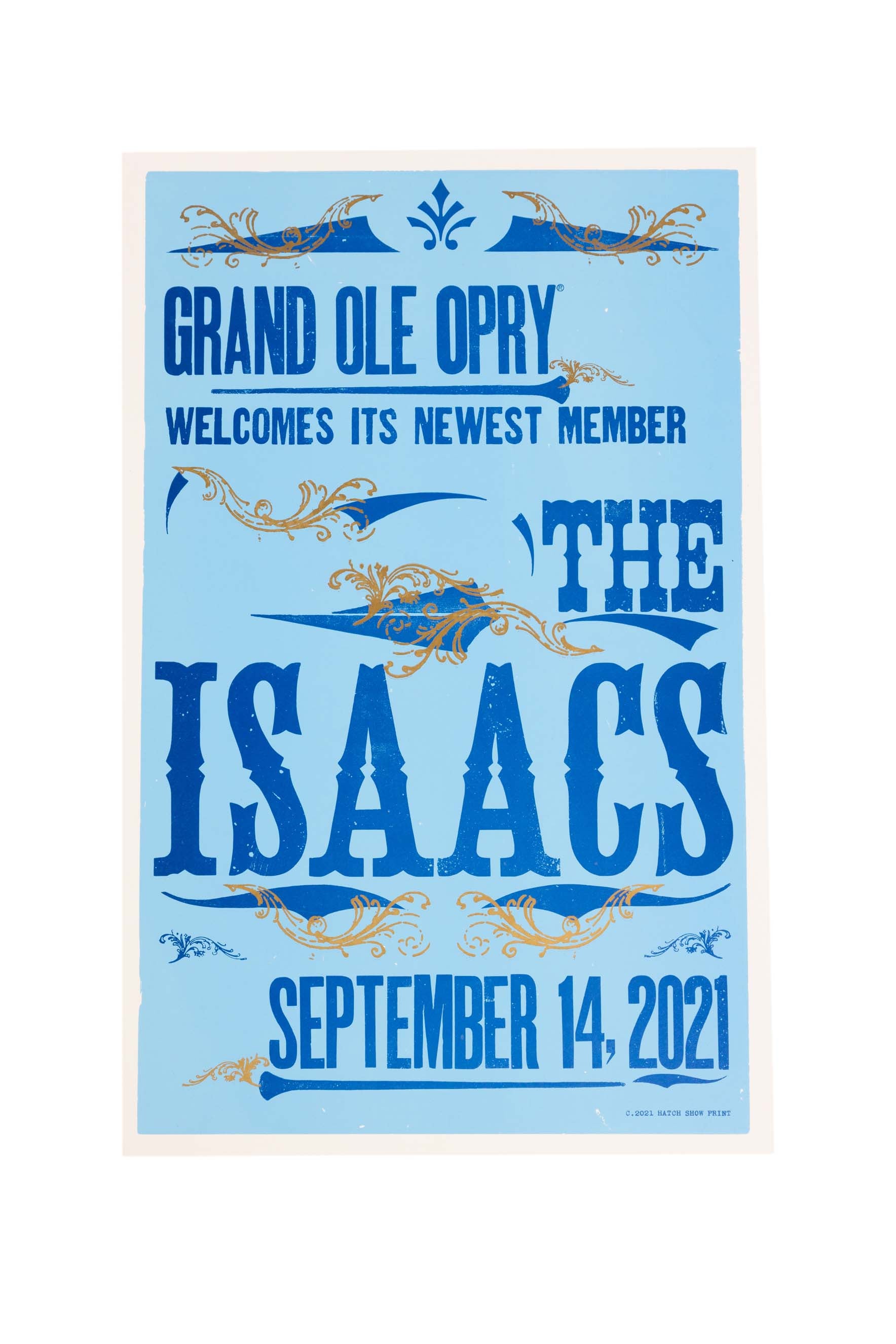 The Issacs Official Opry Induction Hatch Show Print