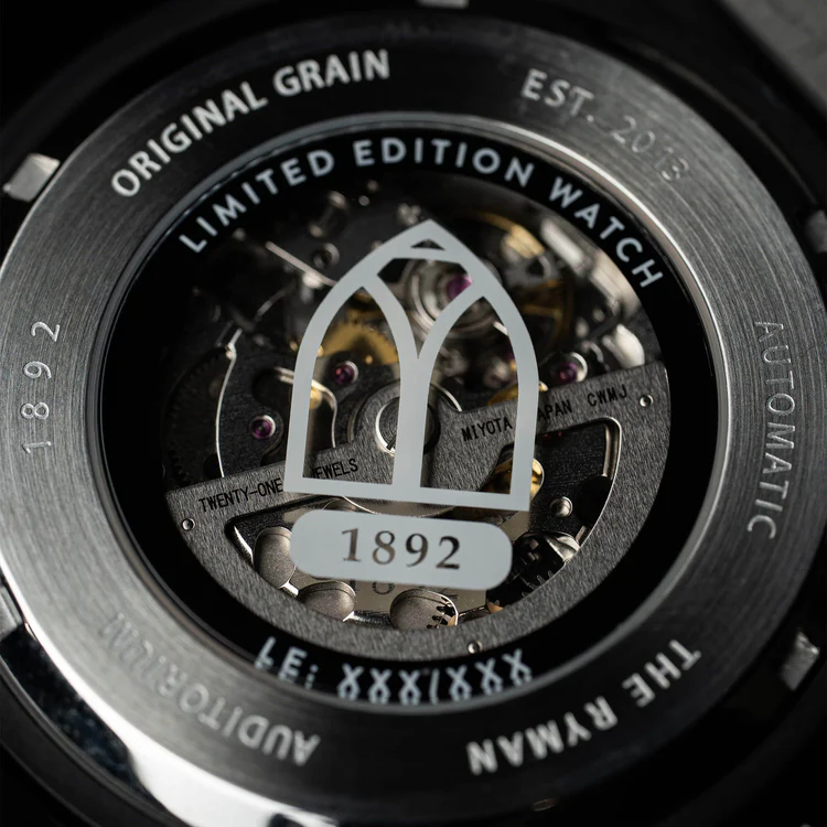 Original Grain Ryman Barrel Automatic 46mm Stage Wood Watch - WATCHES