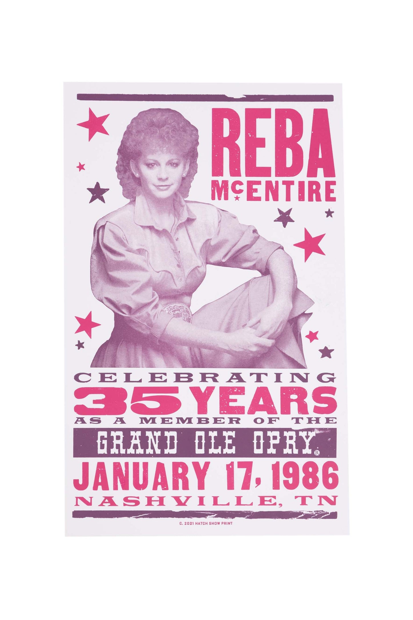 Reba McEntire 35th Opry Anniversary Hatch Show Print - POSTERS