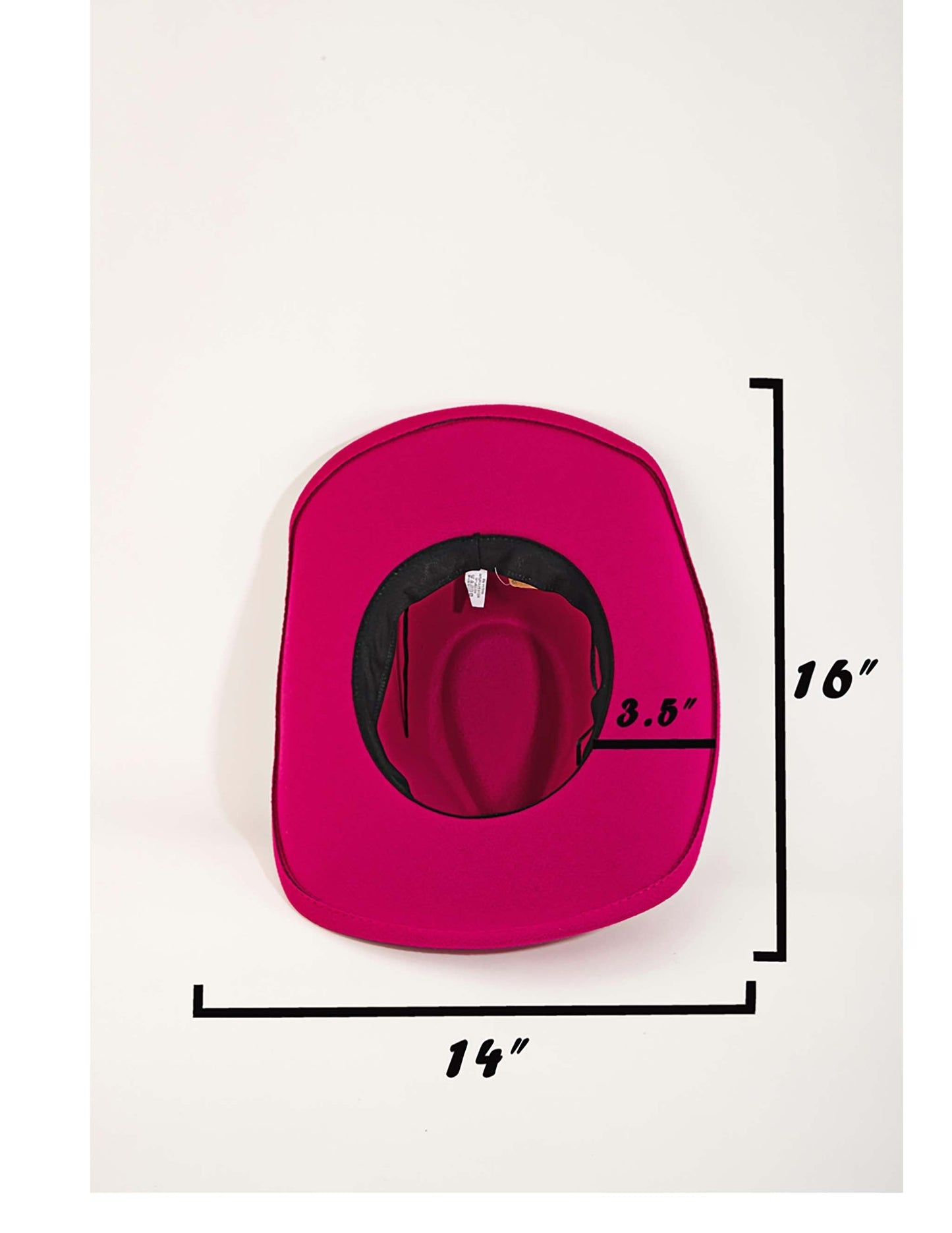 Rhinestone Chain Fuchsia Cowboy Hat - HATS