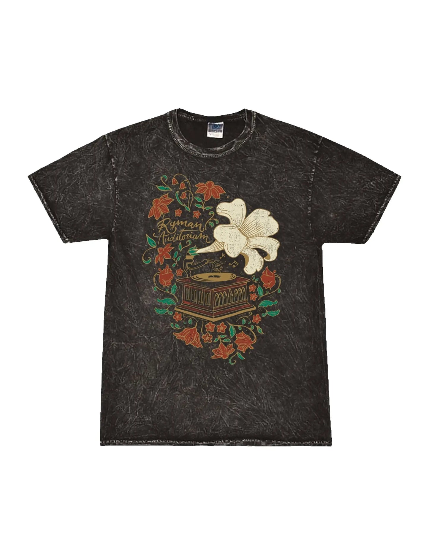 Ryman Ladies Flooral Record Player T Shirt CREWS