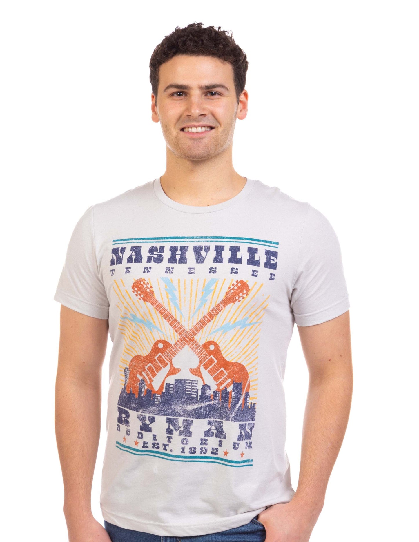 Ryman Skyline Crossed Guitars T-Shirt - S/S