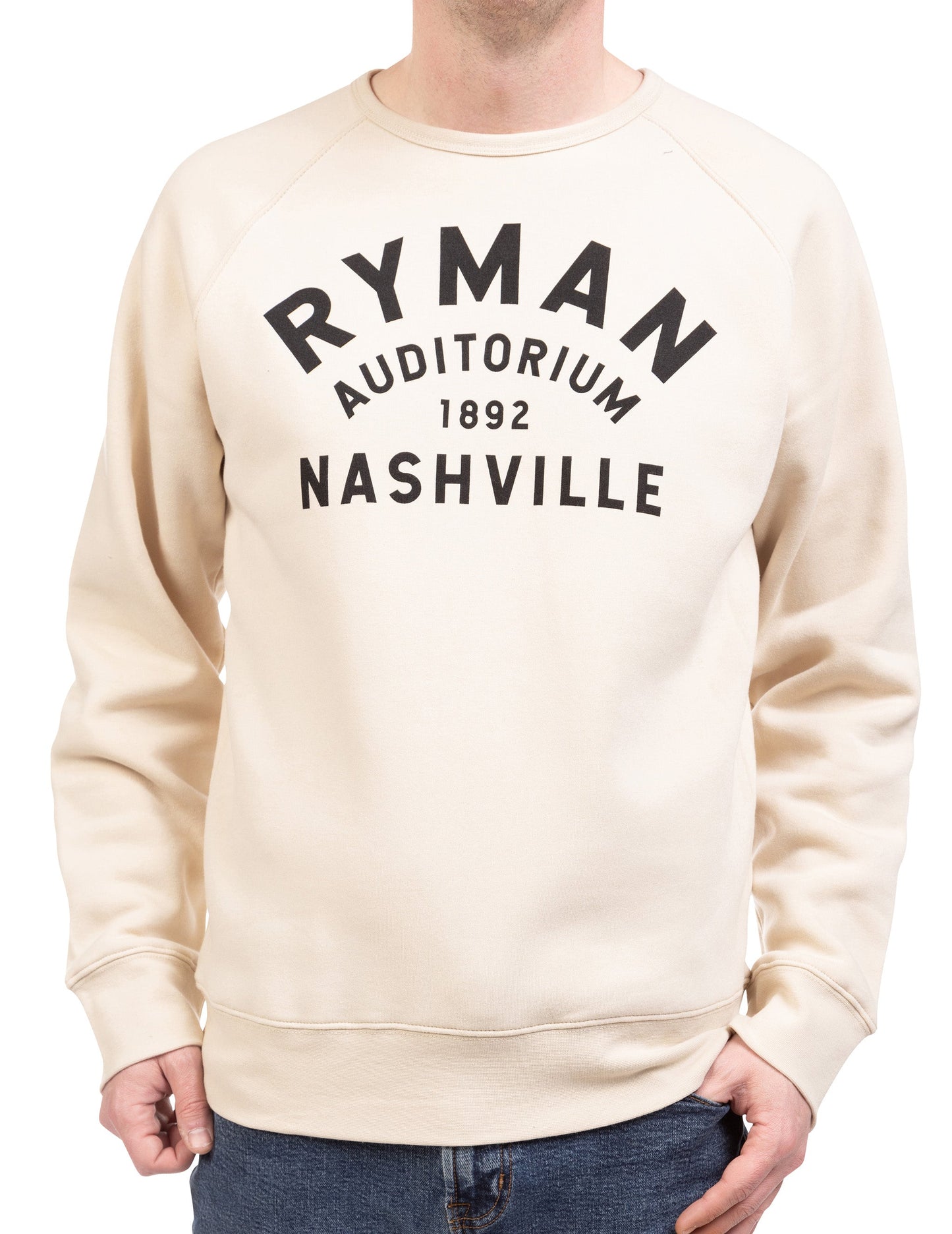 Ryman Sportique Harmon Crew - CREAM / SM - FLEECE