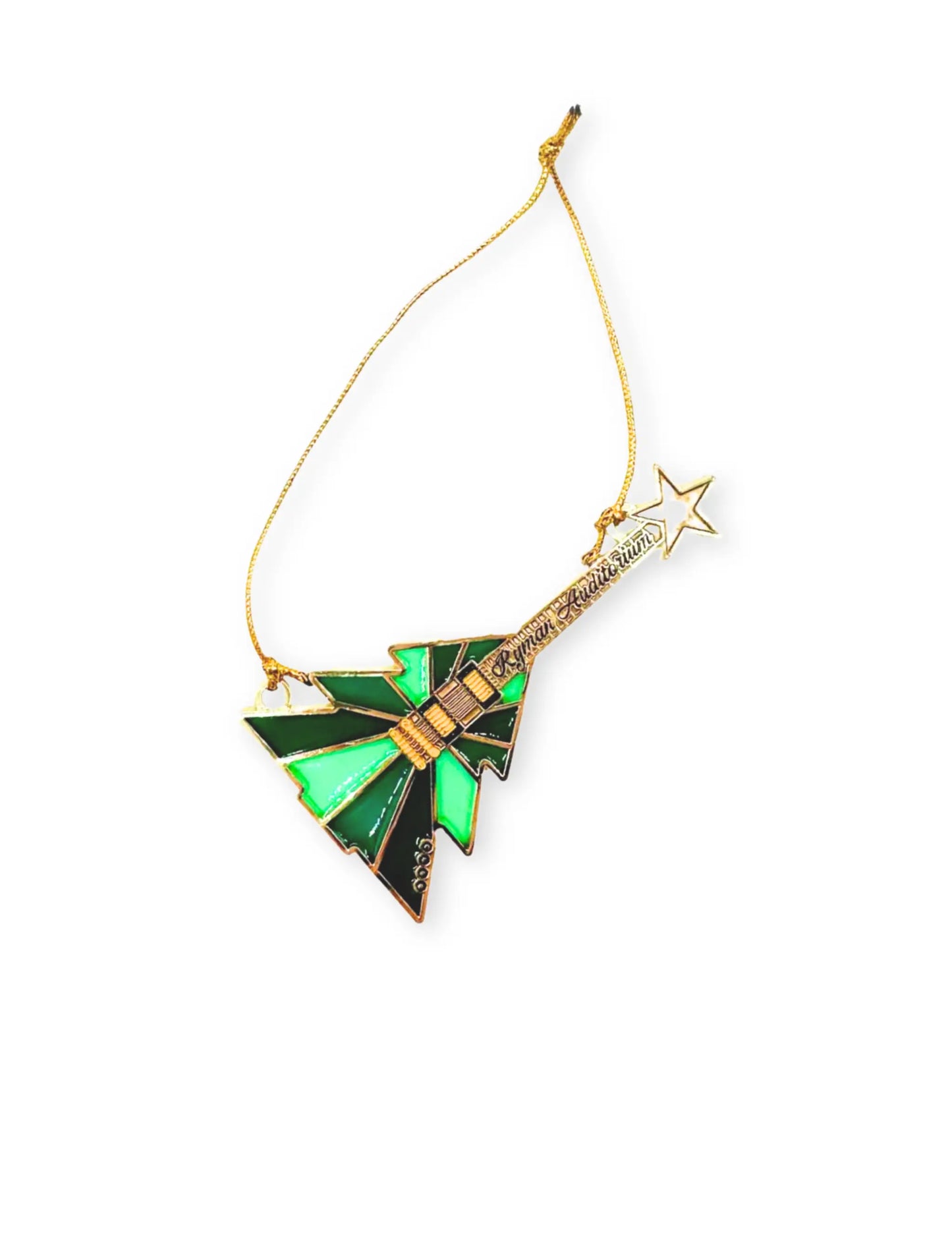 Ryman Stained Glass Electric Guitar Ornament - ORNAMENTS