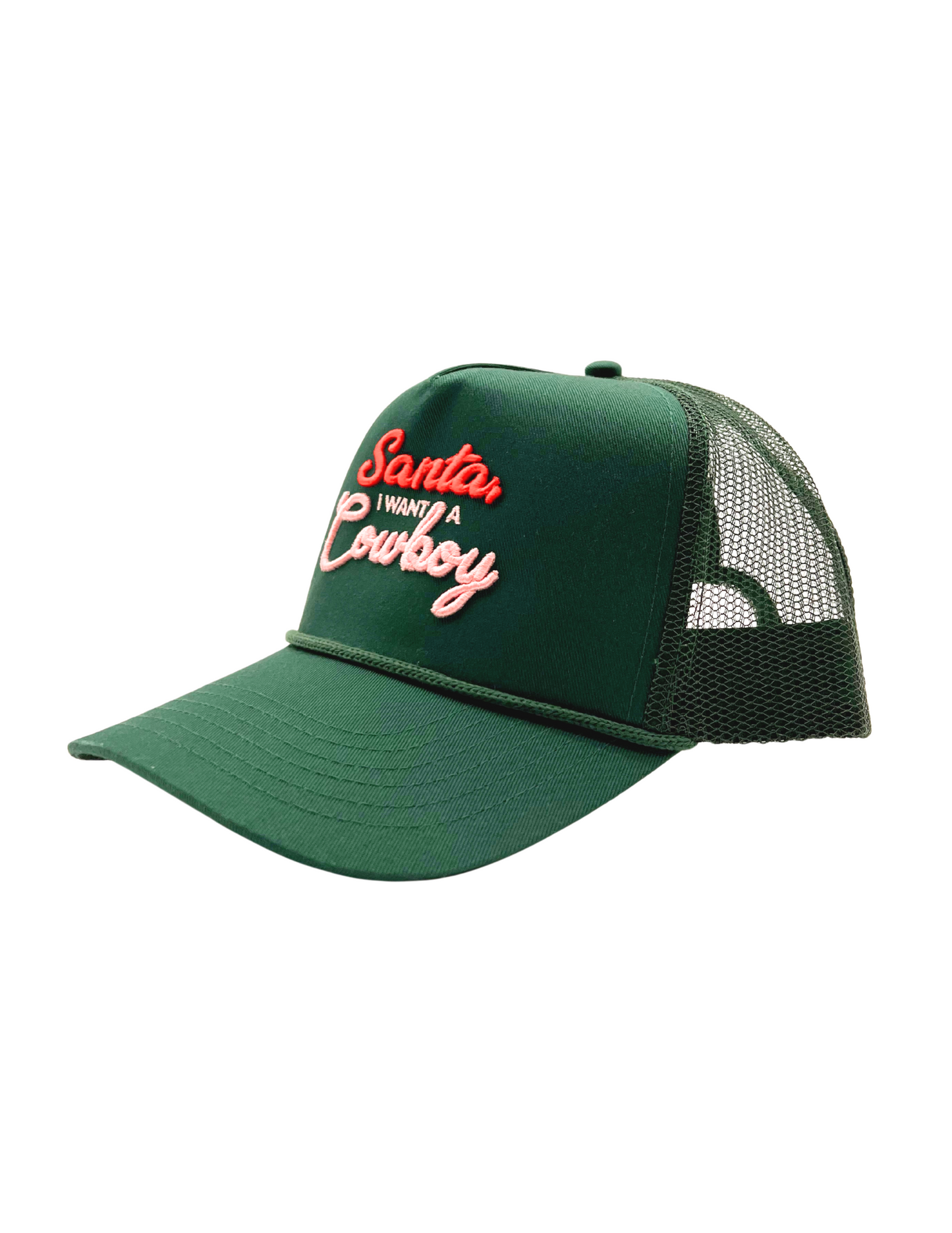 Santa I want a Cowboy Trucker Hat - BASEBALL