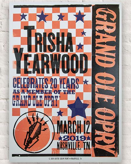 しおり様♥February.28th Trisha Yearwood 20th Anniversary Hatch Show Print - OpryShop