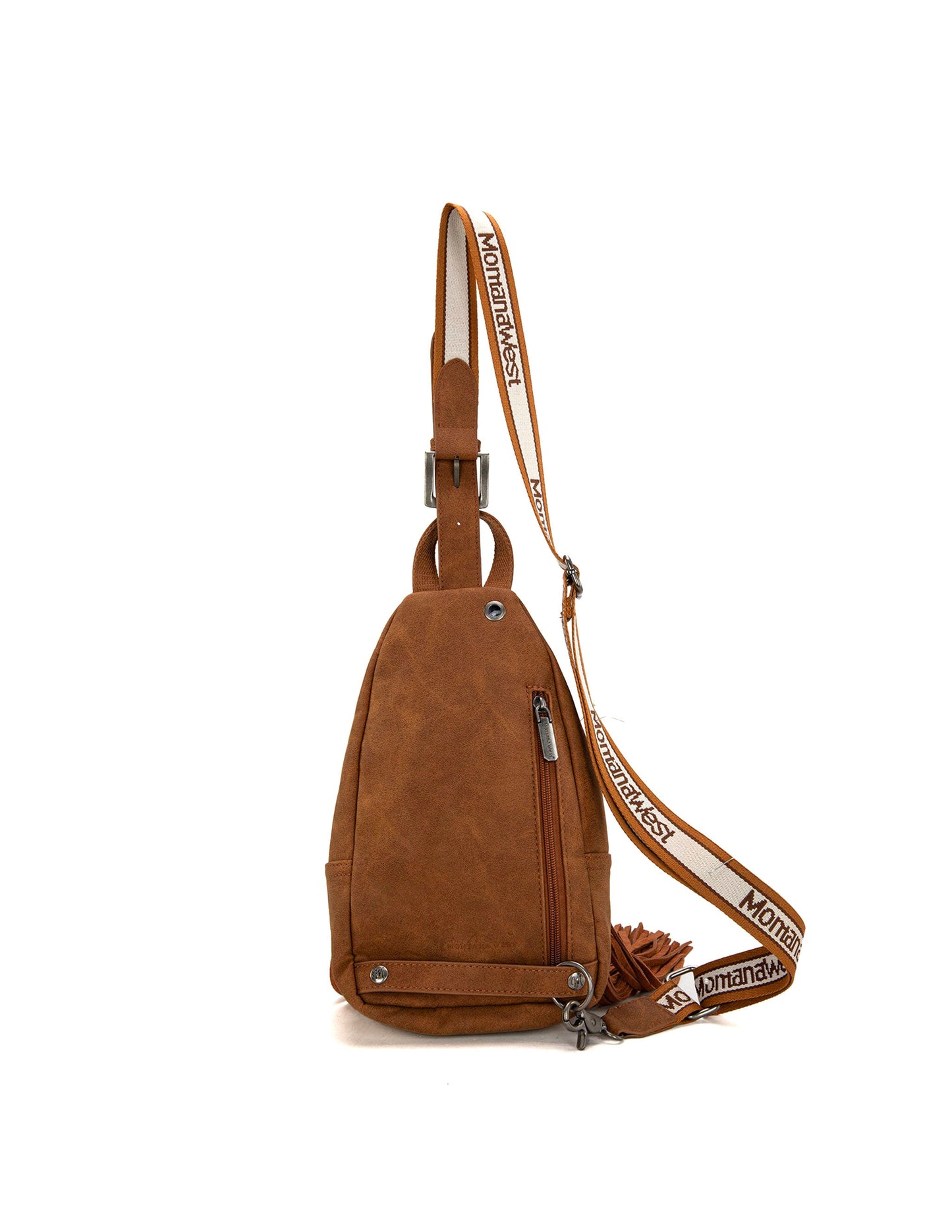 Western Tooled Fringe Sling Bag - HANDBAGS