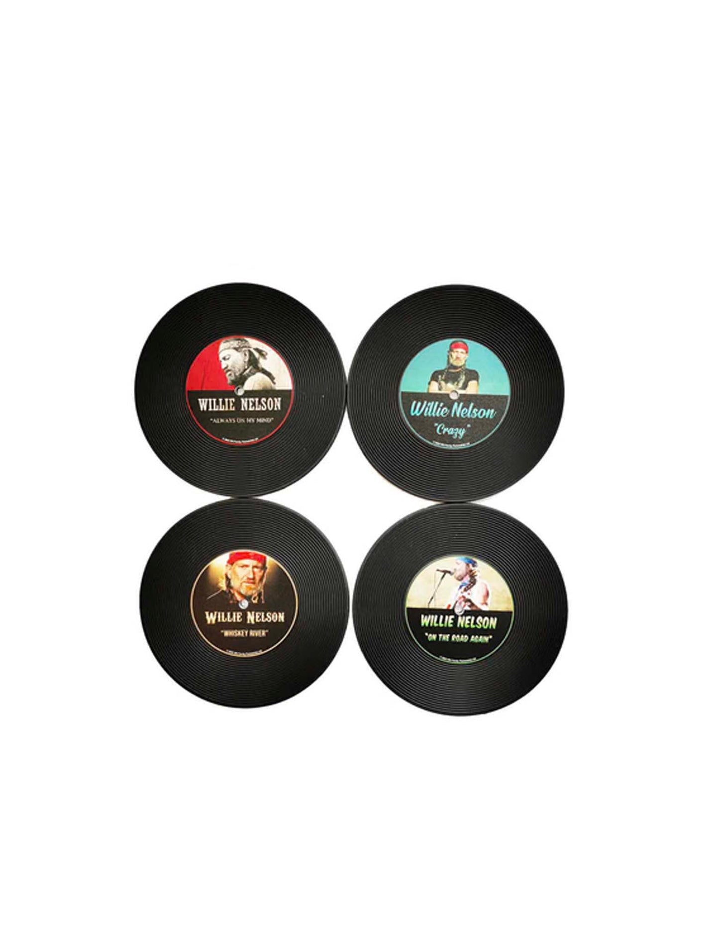 Wiilie Nelson Record Coaster Set - KITCHEN