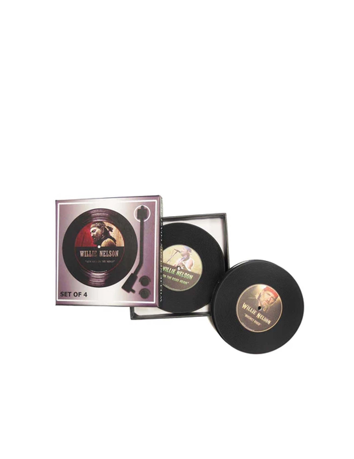 Wiilie Nelson Record Coaster Set - KITCHEN