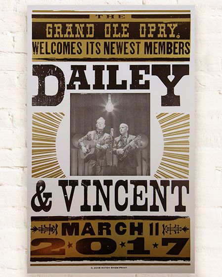 Dailey & Vincent Official Opry Induction Hatch Show Print