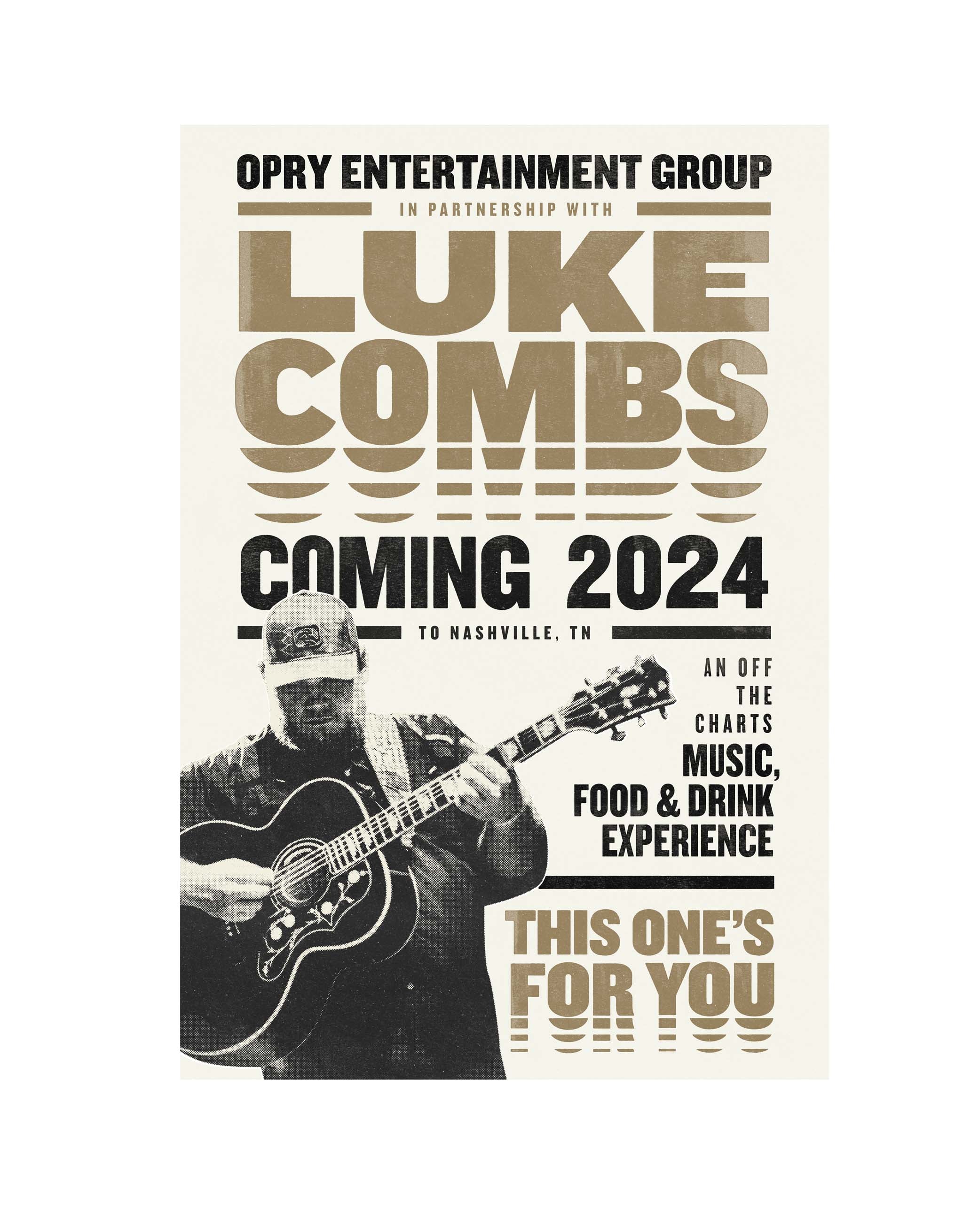 Luke Combs Experience Official Launch Poster
