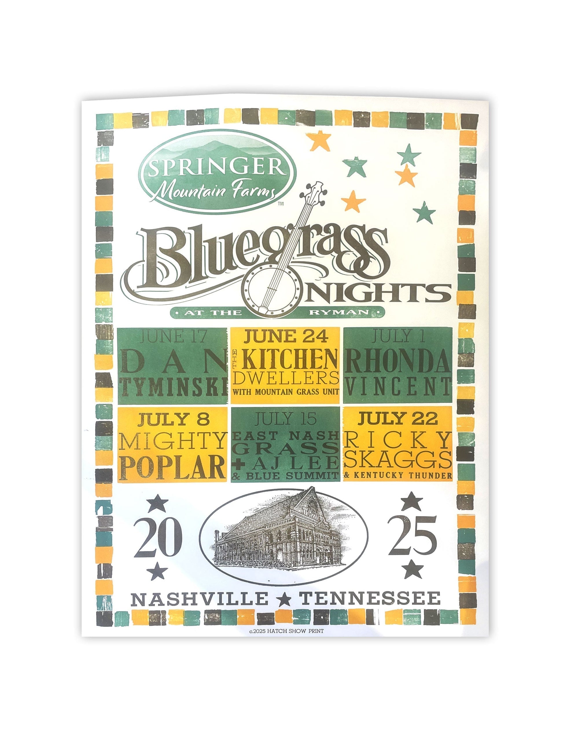 2025 Ryman Bluegrass Nights Hatch - HATCH