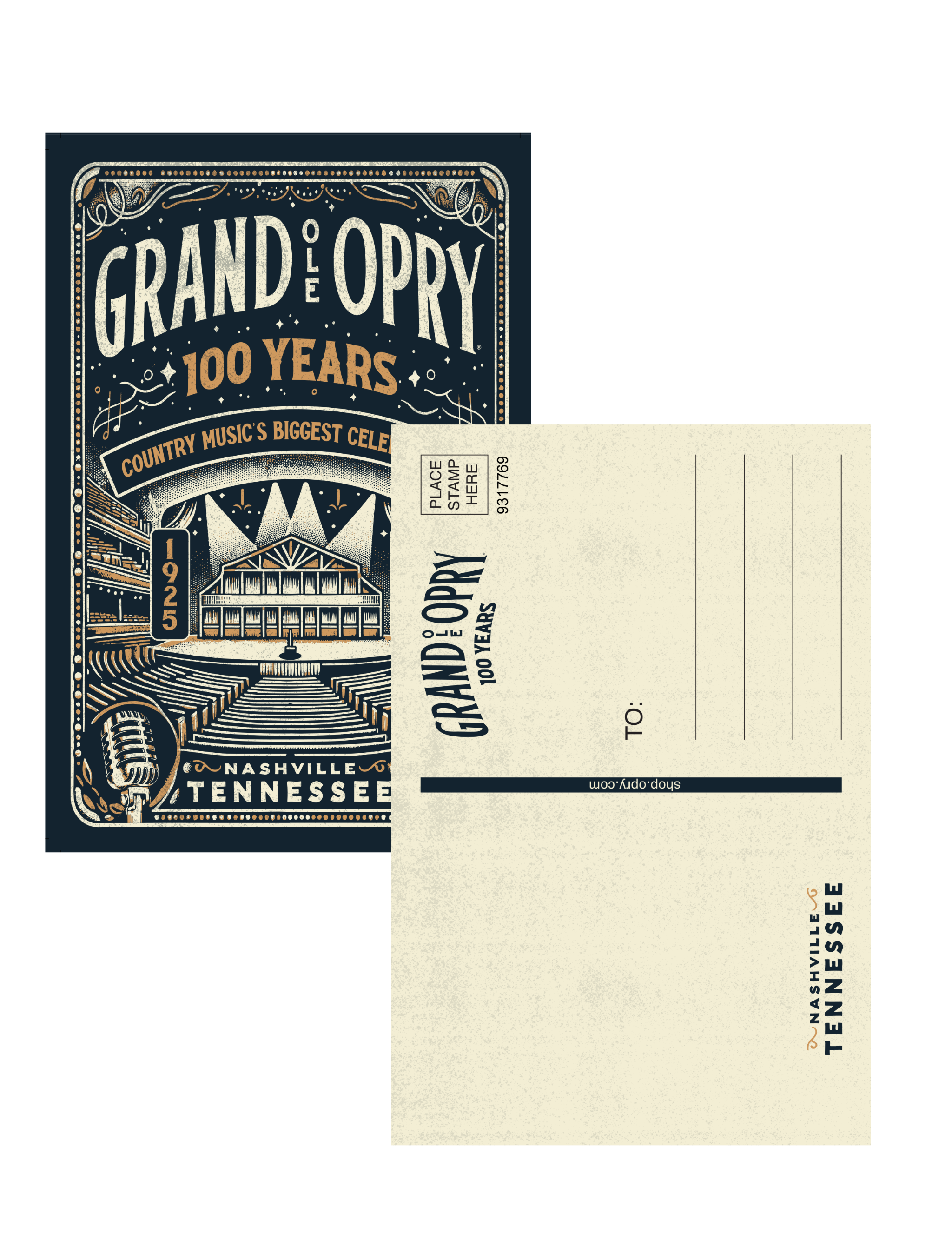 Opry 100 Milestone Postcard