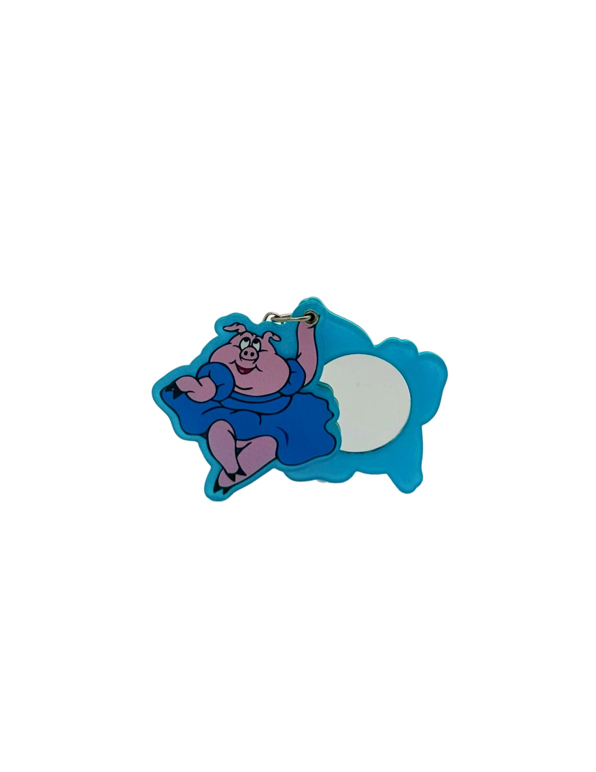 Hee Haw Dancing Pig Slide Mirror Keychain