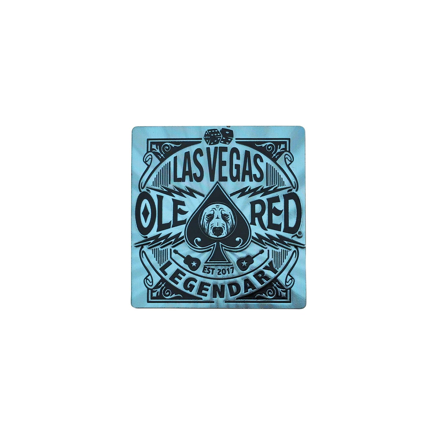 Ole Red Vegas Spade Blue Foil Magnet
