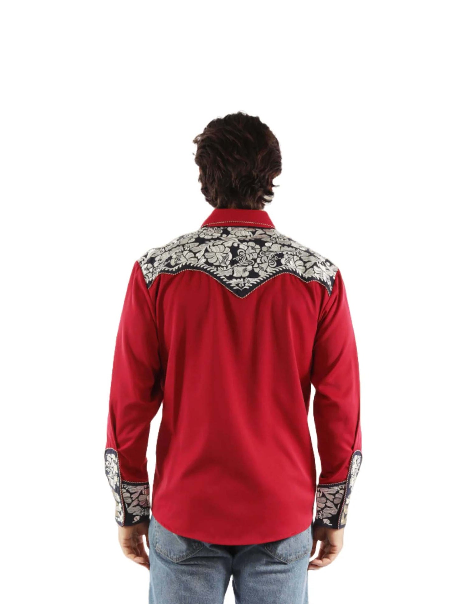 Scully Floral Embroidered Western Snap Shirt