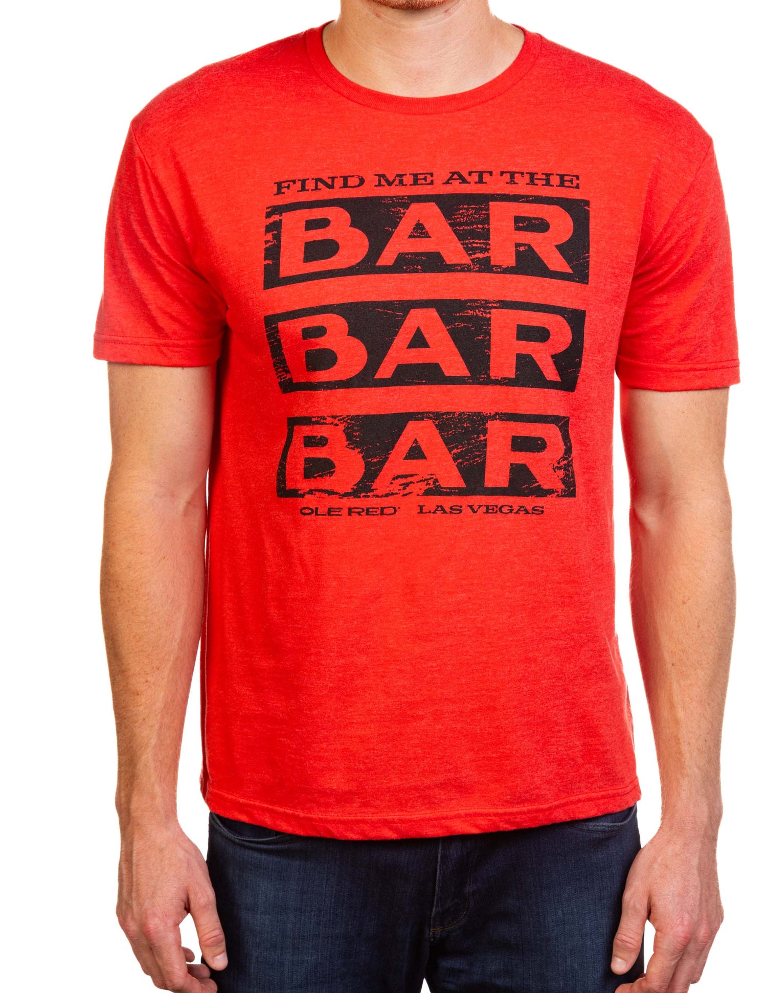 Ole Red Vegas Find Me At The Bar Red T-Shirt