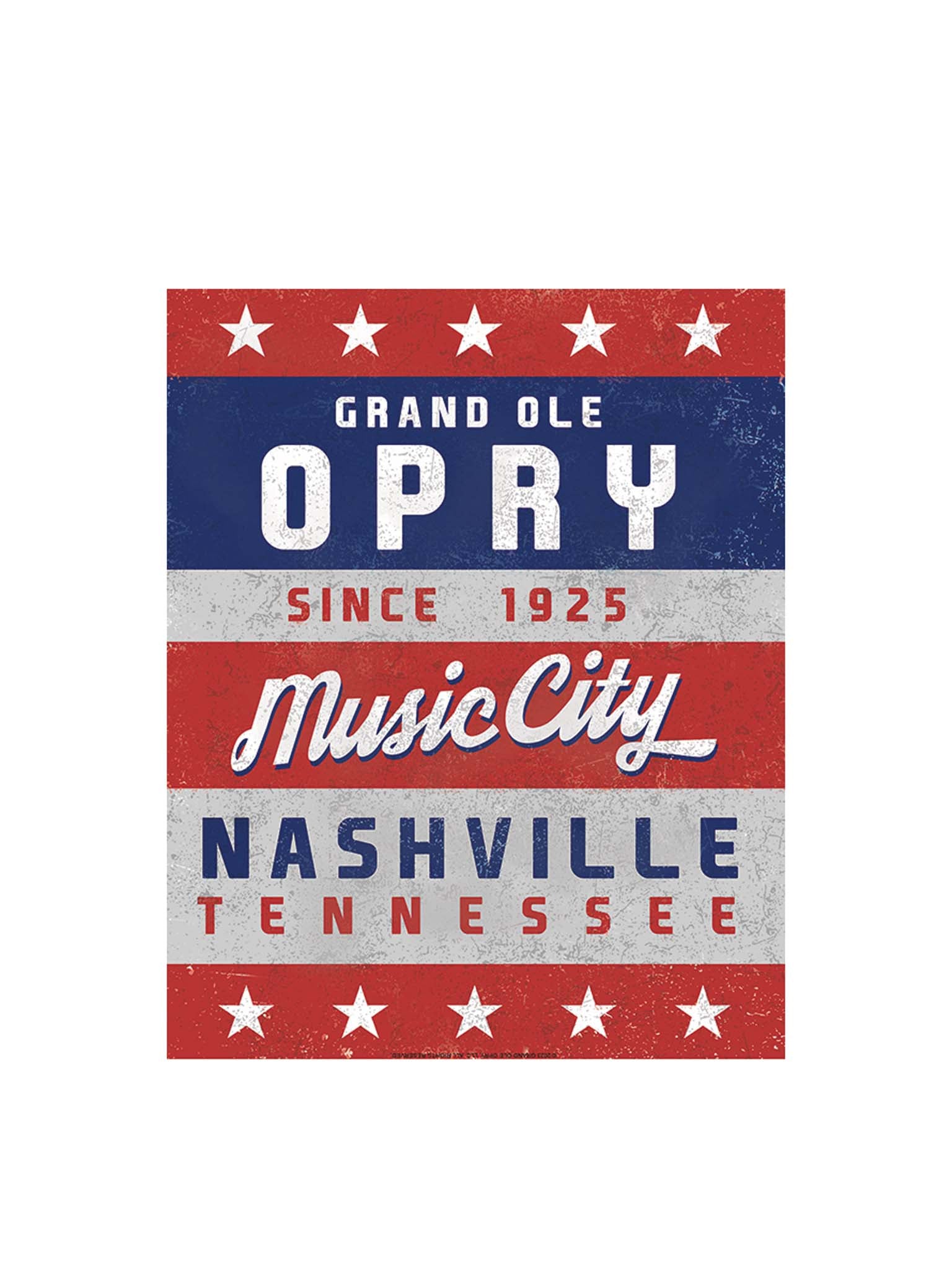 Opry Music City Metal Sign