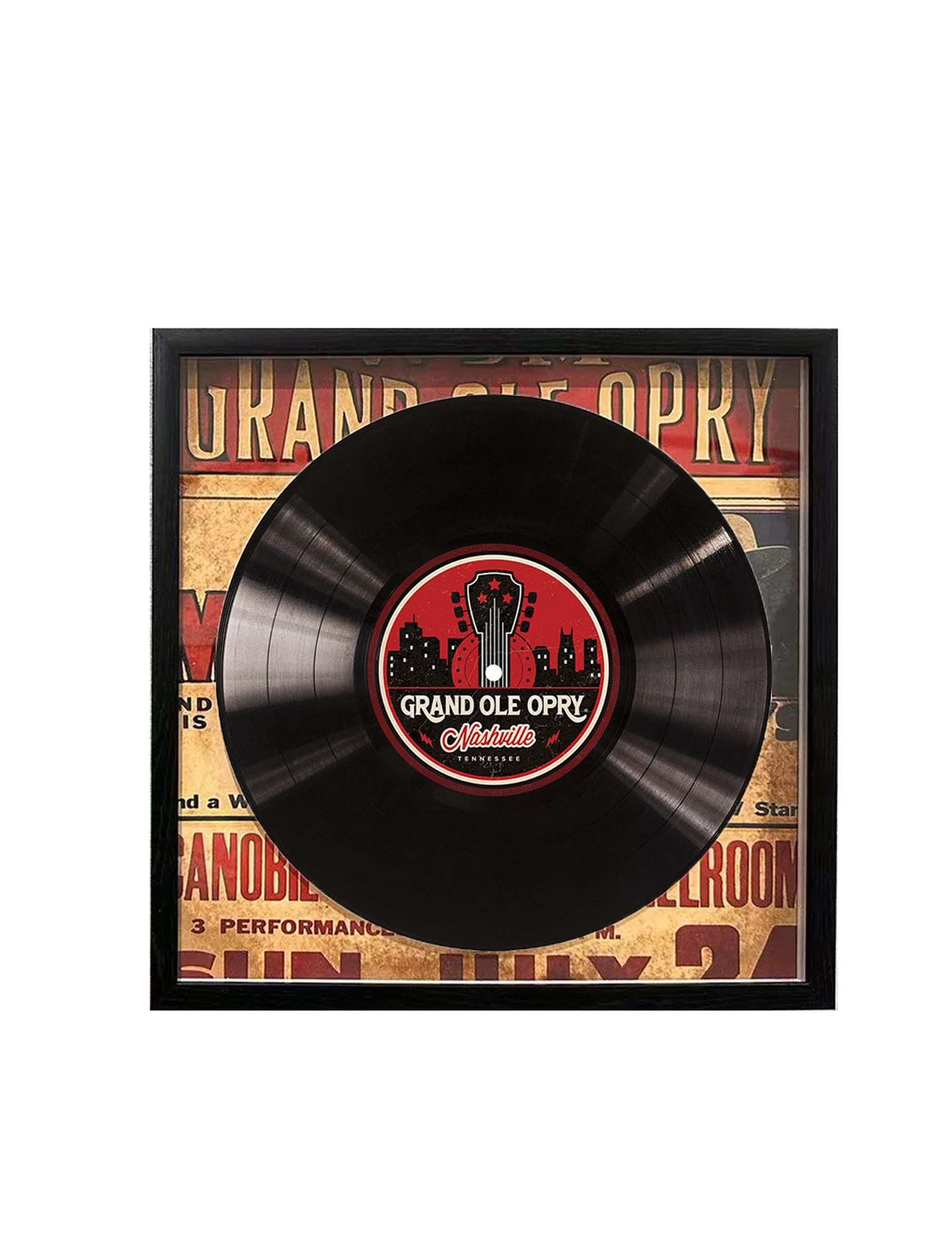 Opry Concert Poster Record Shadow Box