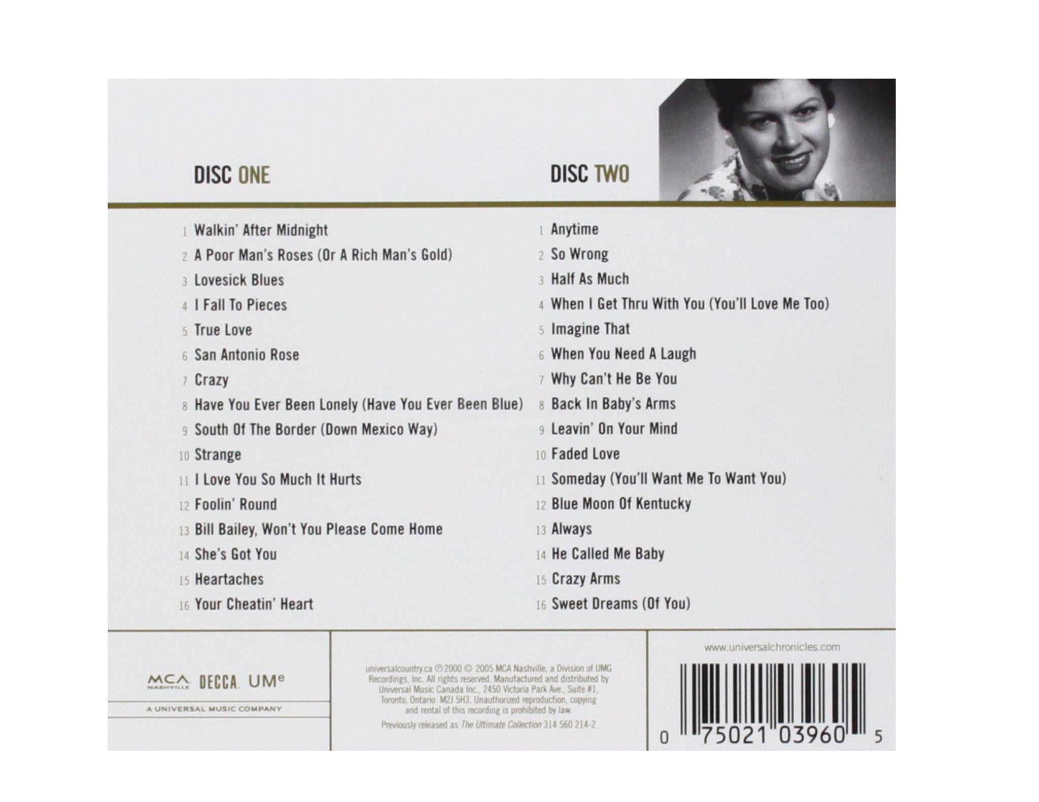Patsy Cline: Gold 2 Disc Set (CD)