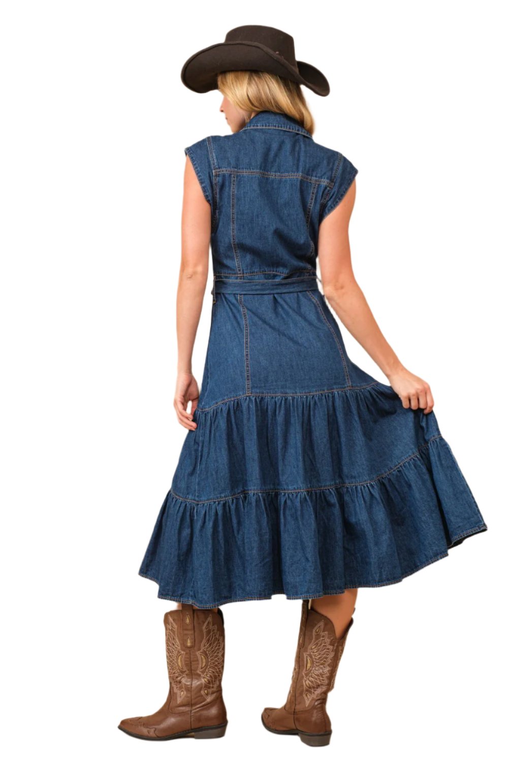 Denim Button-Up Dress