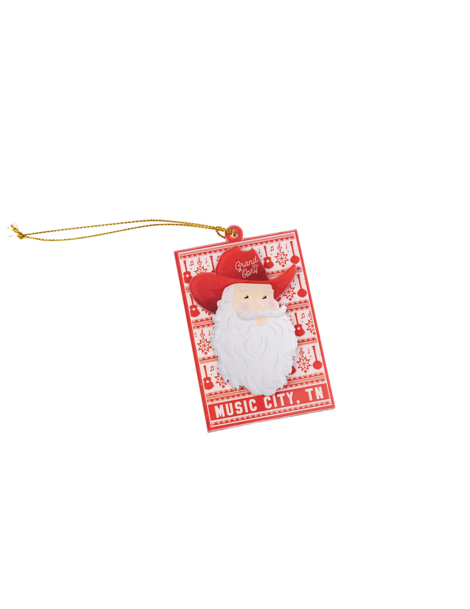 Opry Cowboy Santa Ornament
