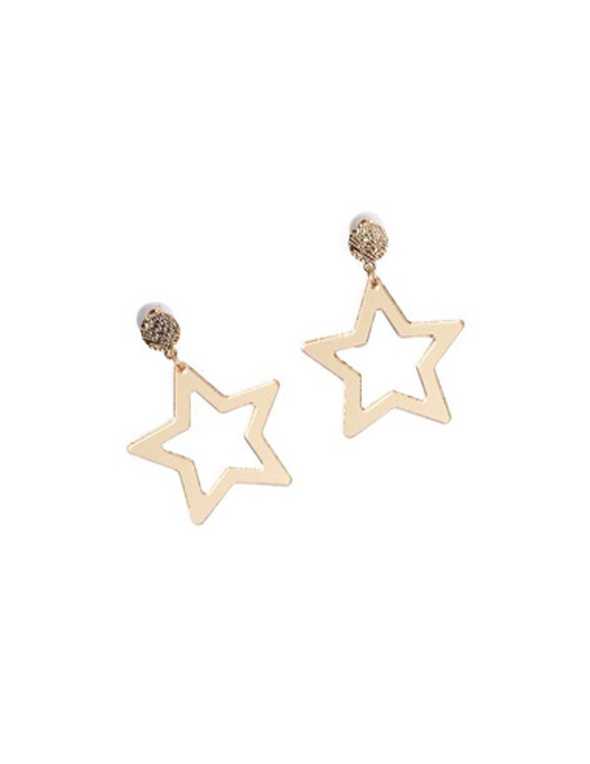 Open Star Drop Earrings
