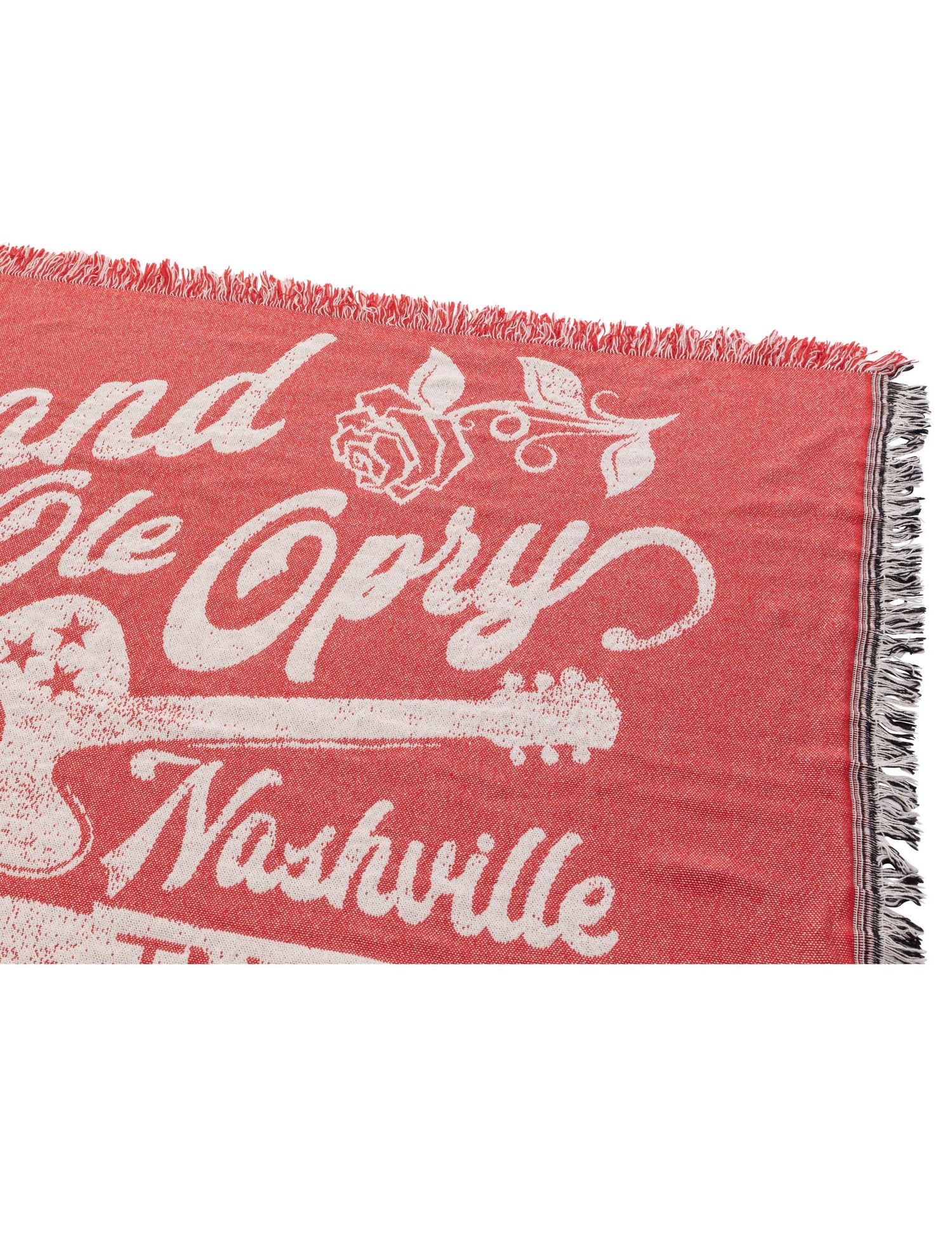 Opry Rose Guitar Jacquard Blanket