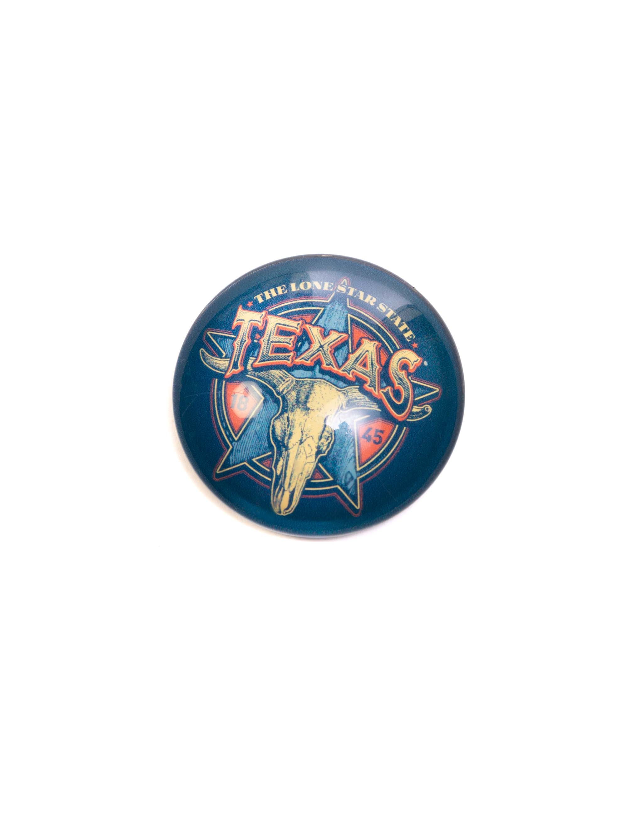 Texas Lone Star Steer Dome Magnet