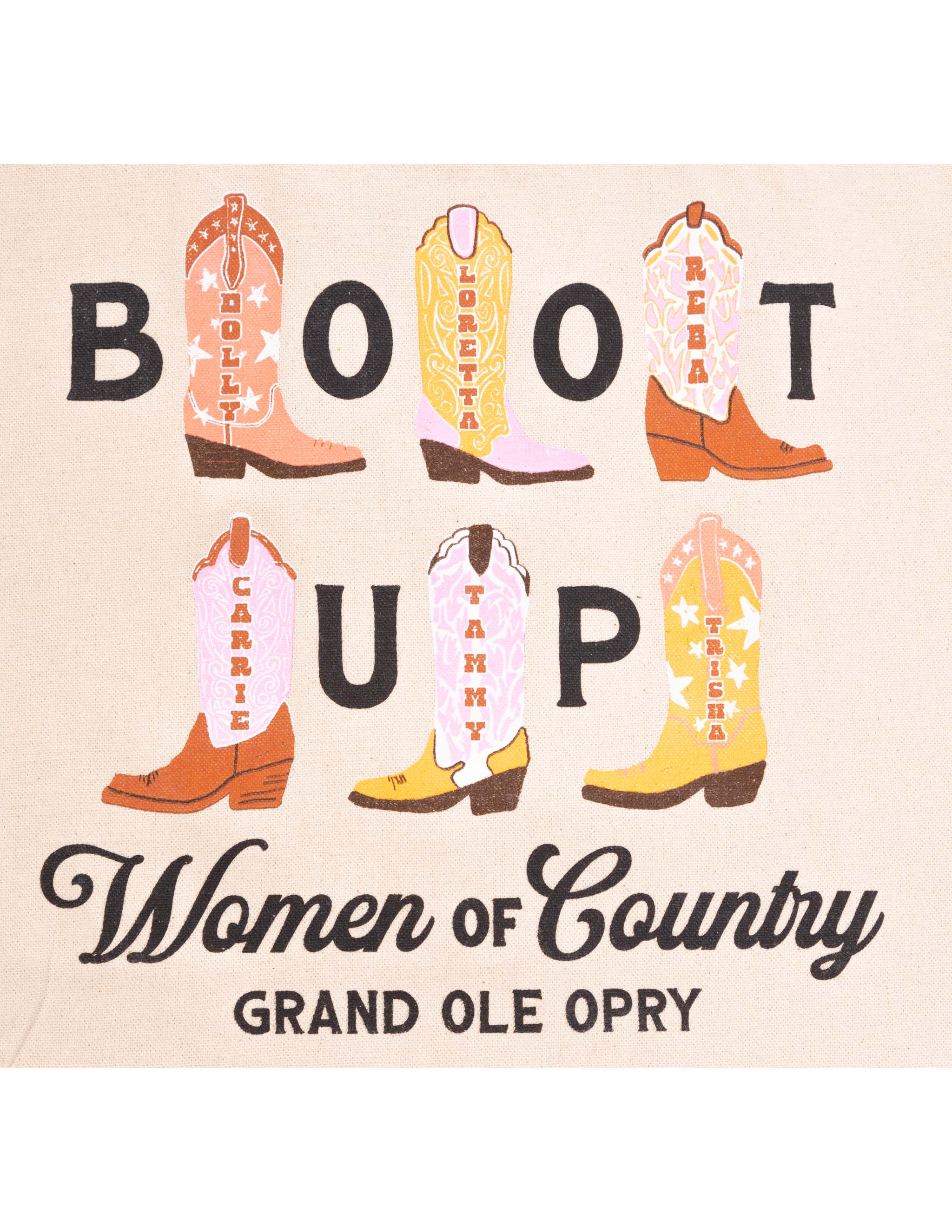 Opry Women of Country Boot Up Canvas Tote