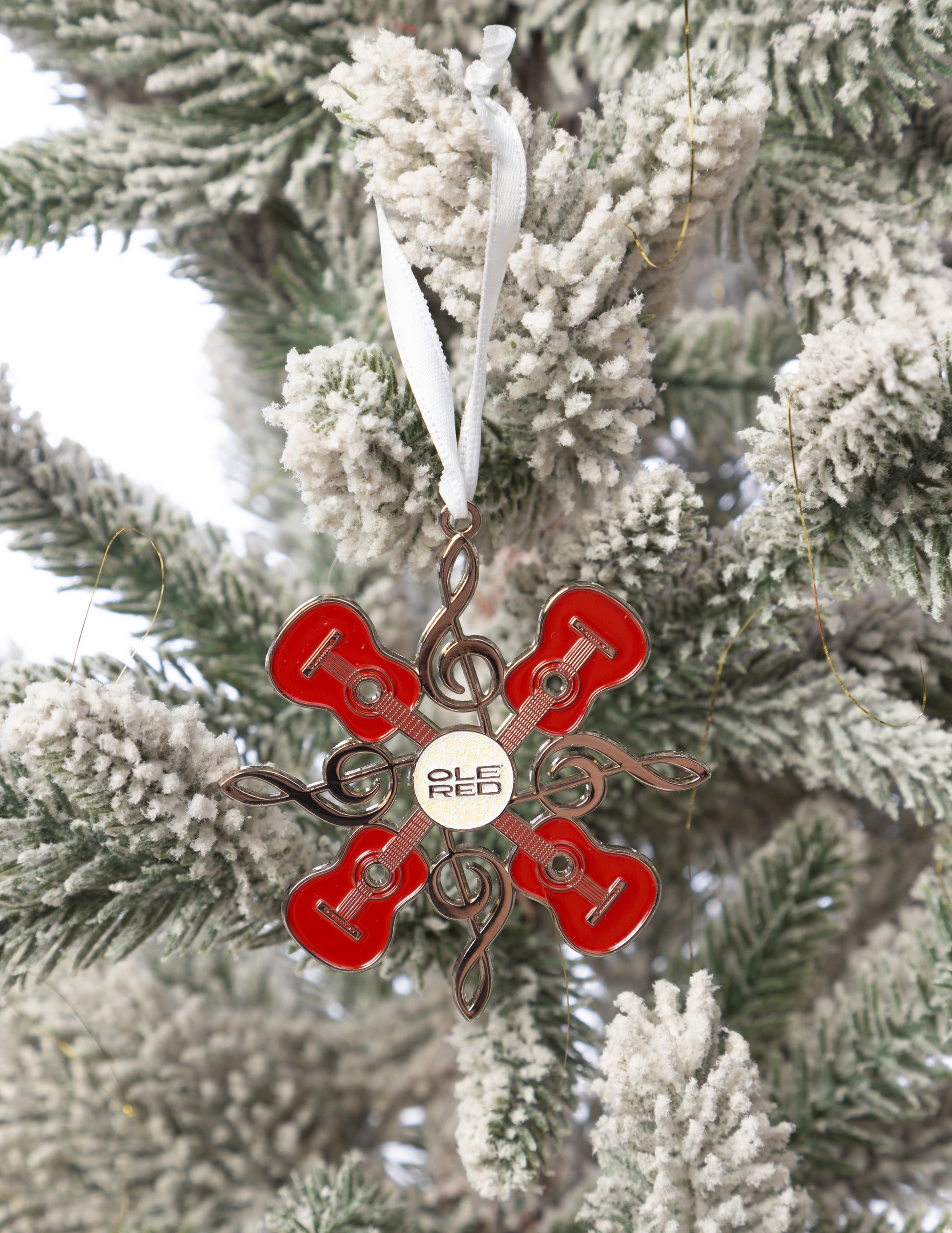 Ole Red Guitar Snowflake Ornament - ORNAMENTS