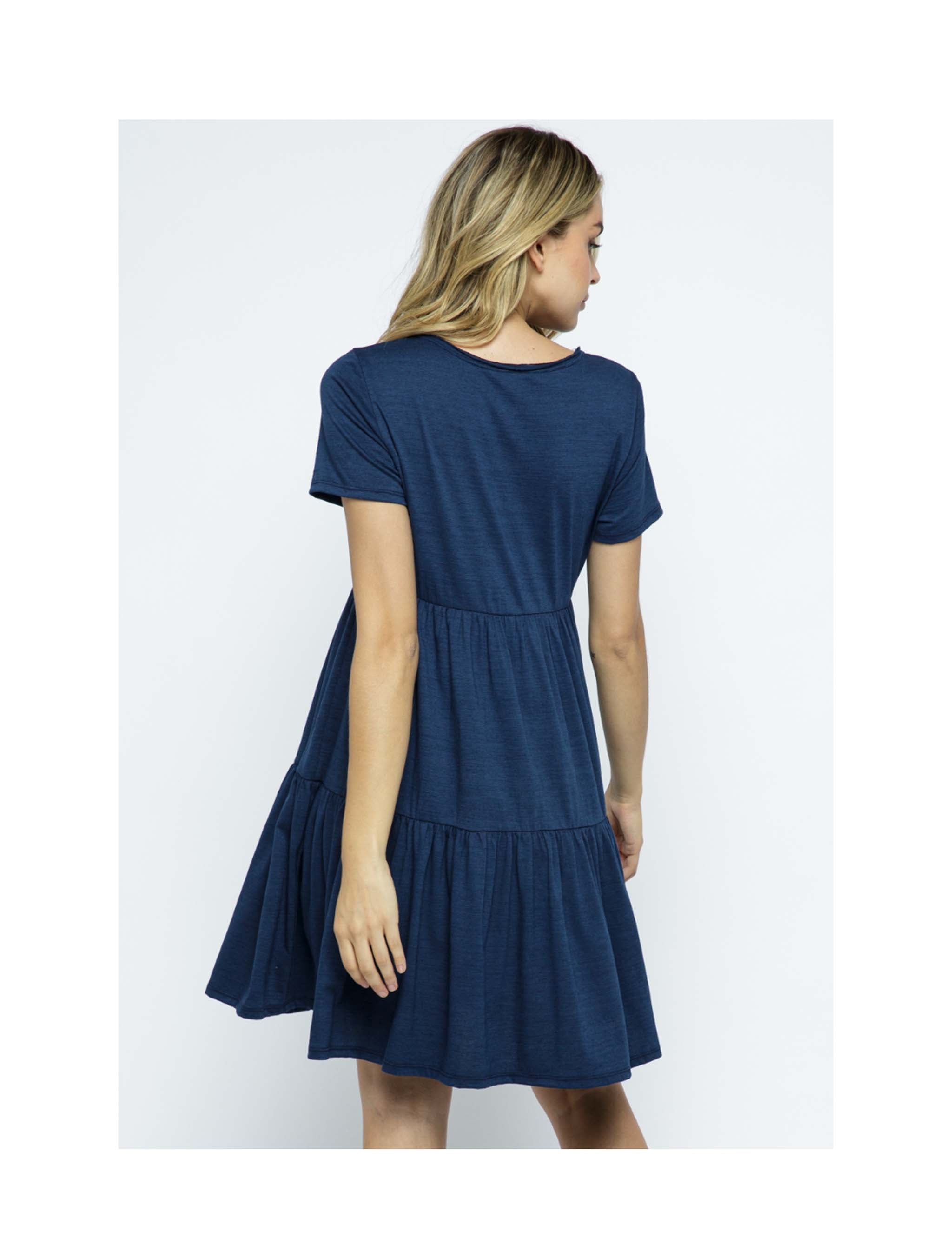 Short Sleeve Mid-Length Dress
