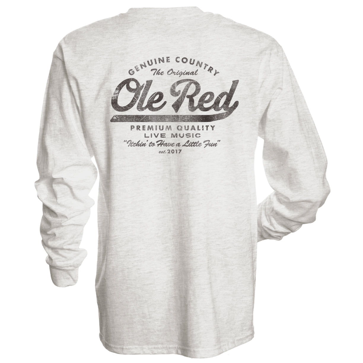 Ole Red 100 Proof Faux Suede Label Long-Sleeve T-Shirt