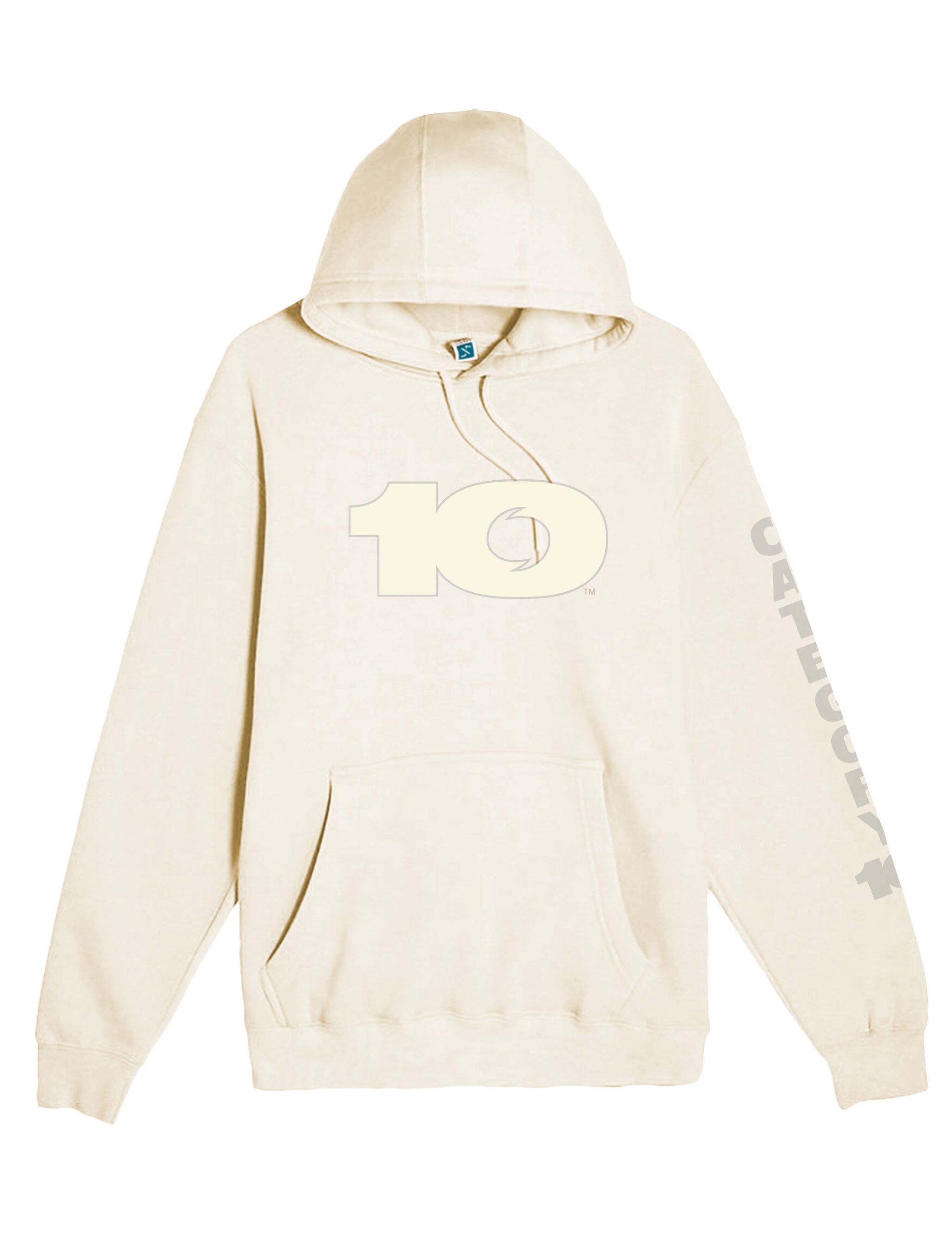 Category 10 Flocked Logo Hoodie