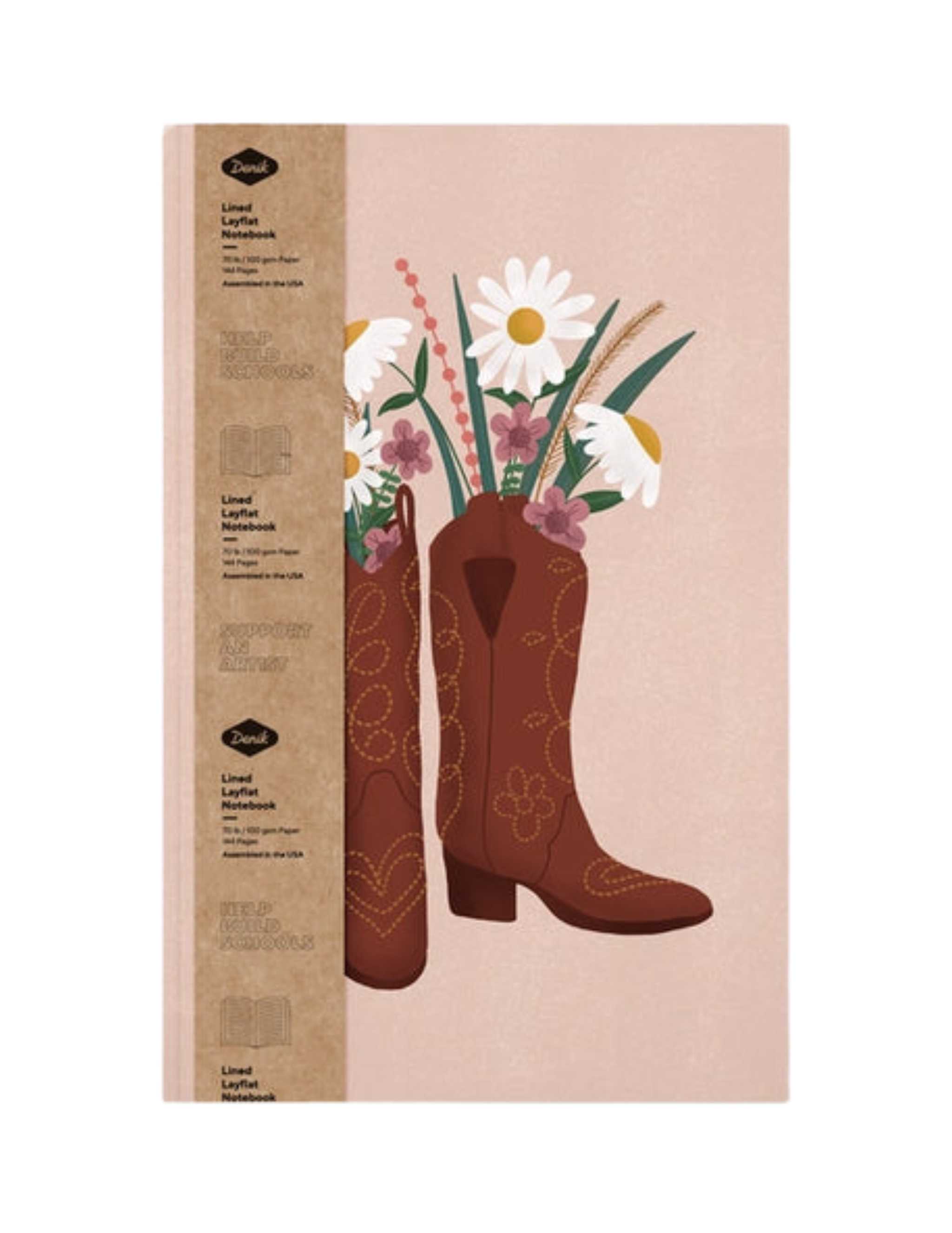 Boots and Flowers Notebook