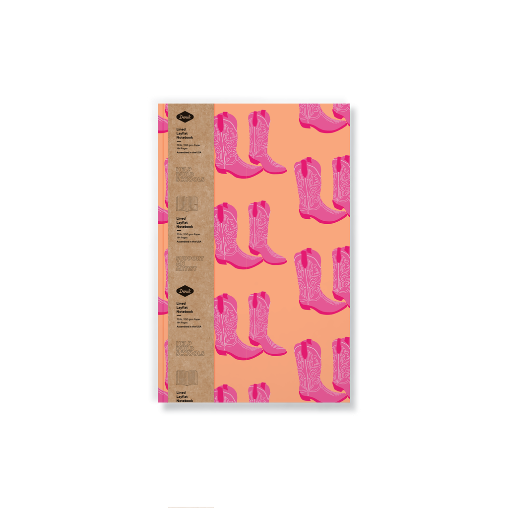 Pink Blush Boots Notebook