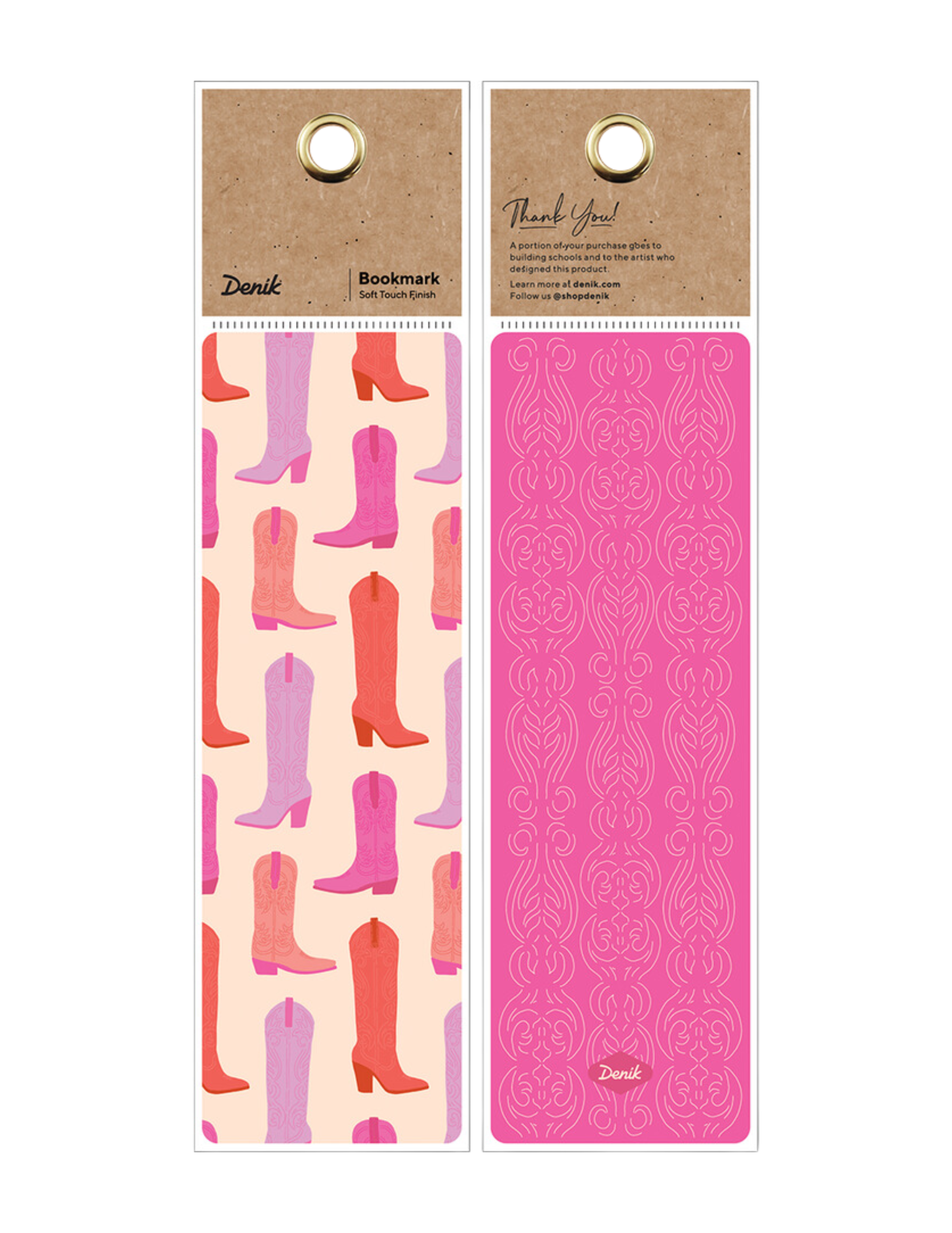 Shade of Pink Boots Bookmark