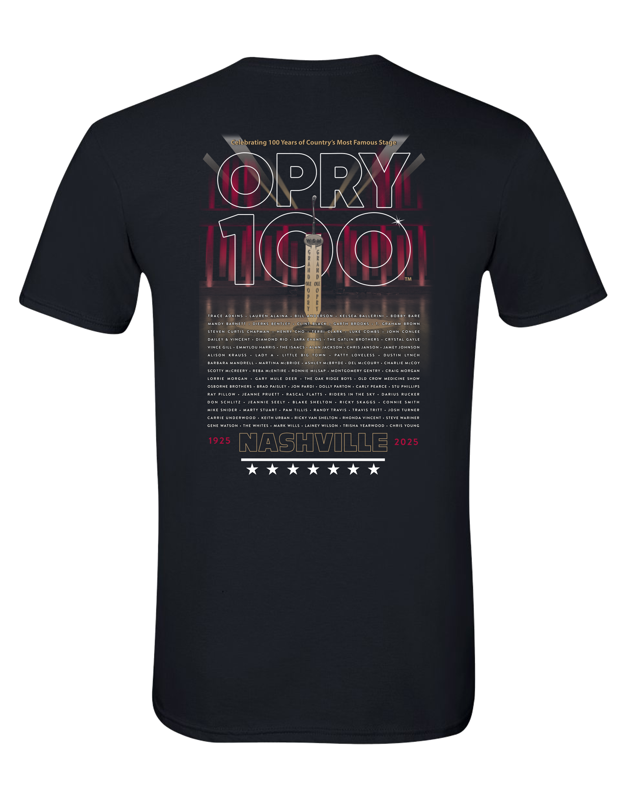 Opry 100 Member List Stage T-Shirt
