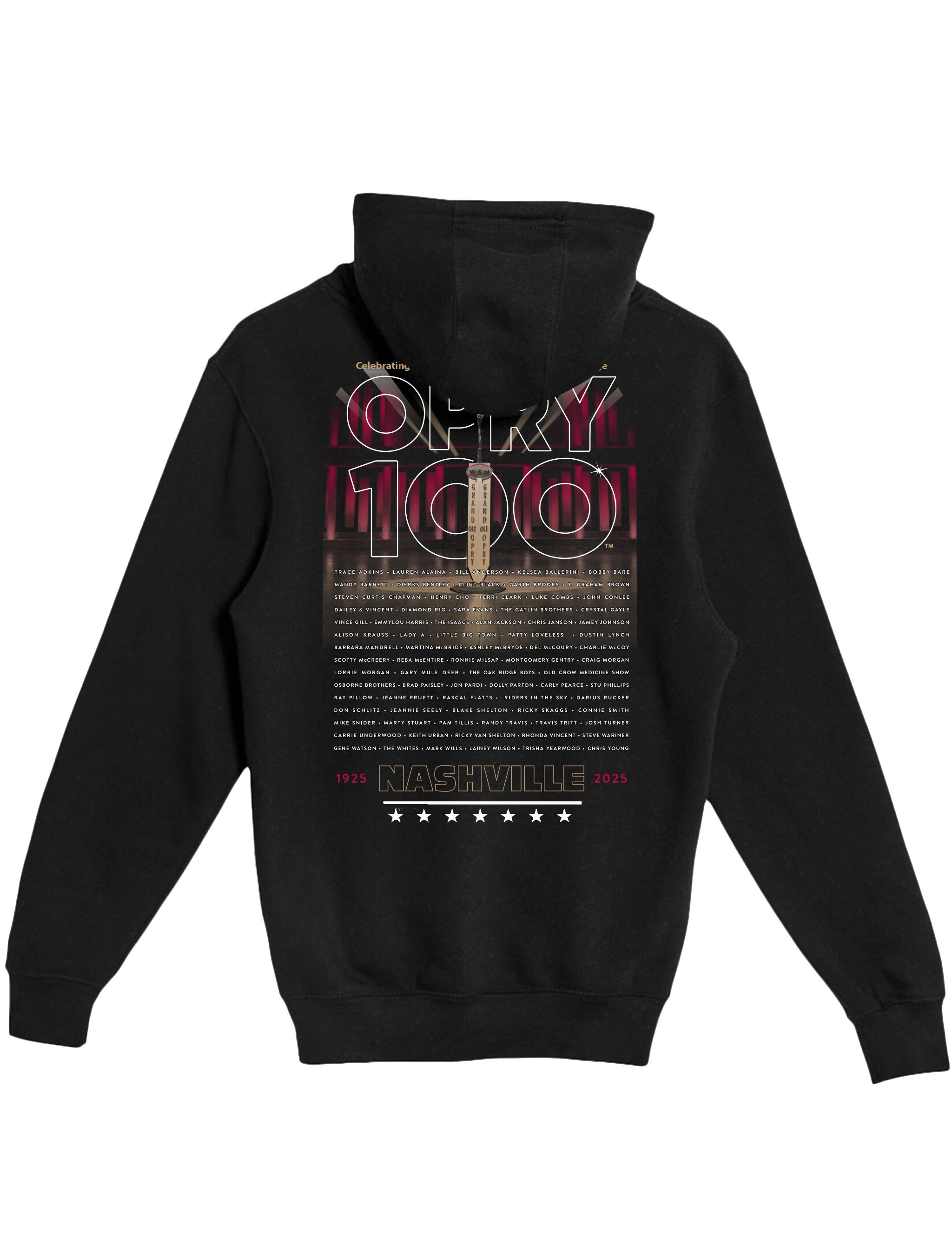 Opry 100 Member List Stage Zip Up Sweatshirt