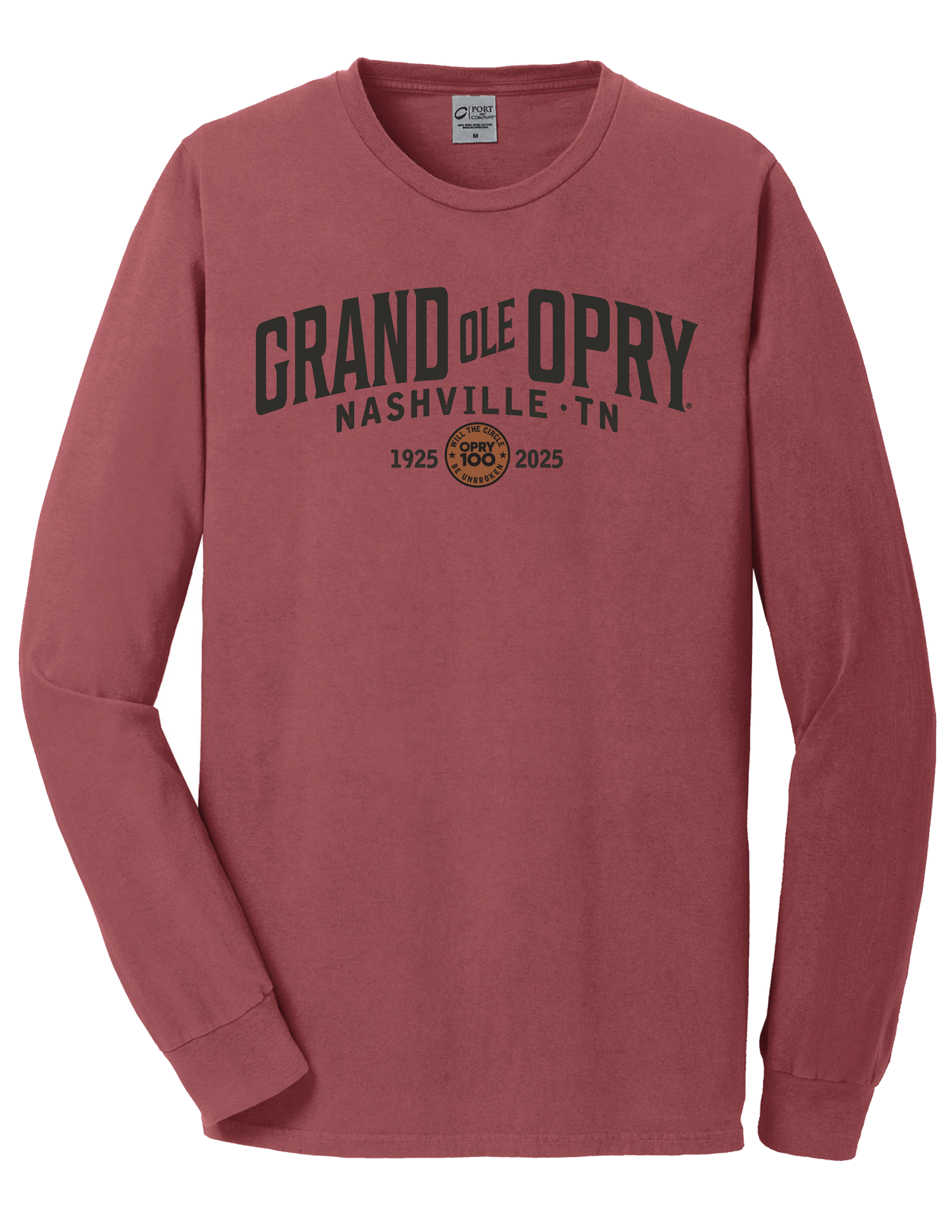 Opry 100 Years Leather Patch Long Sleeve T-Shirt