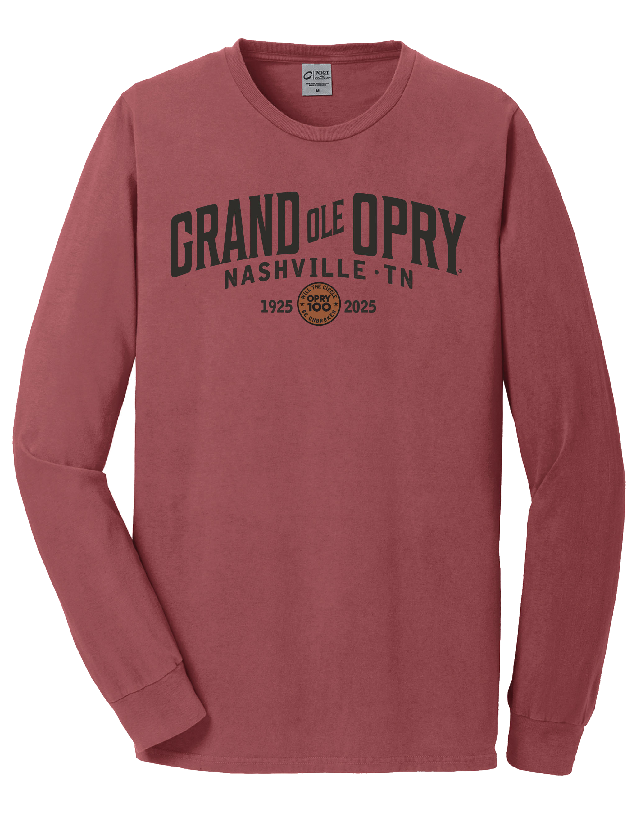 Opry 100 Years Leather Patch Long Sleeve T-Shirt