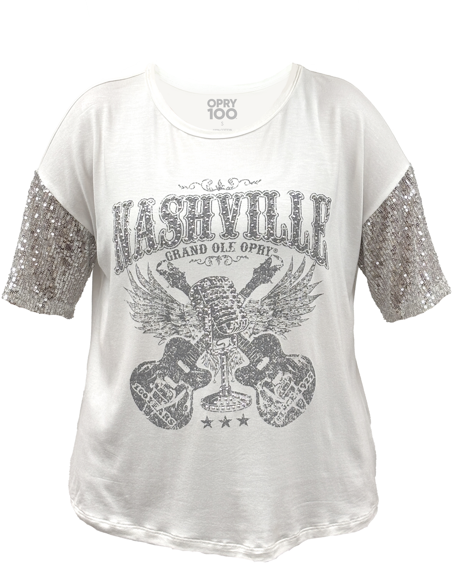 Opry 100 Sequin Sleeve Nashville Top