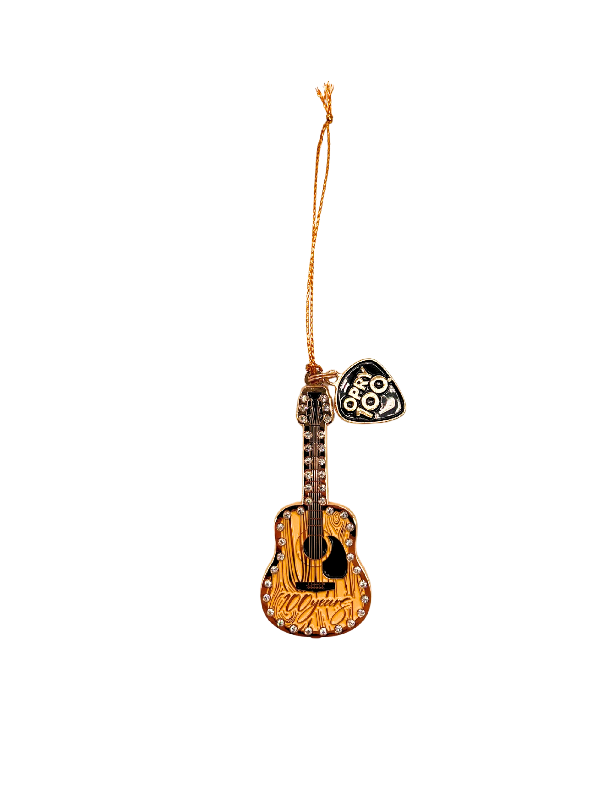 Opry 100 Guitar Ornament with Pick Charm