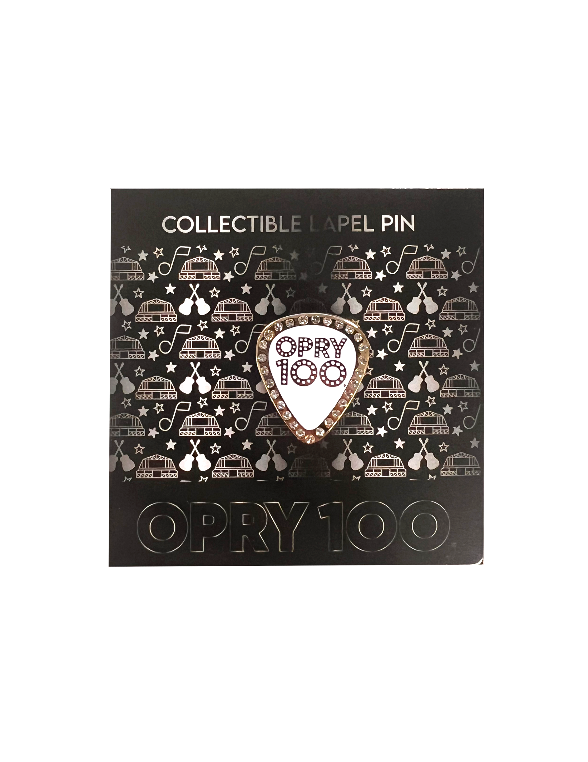 Opry 100 Rhinestone Guitar Pick Pin