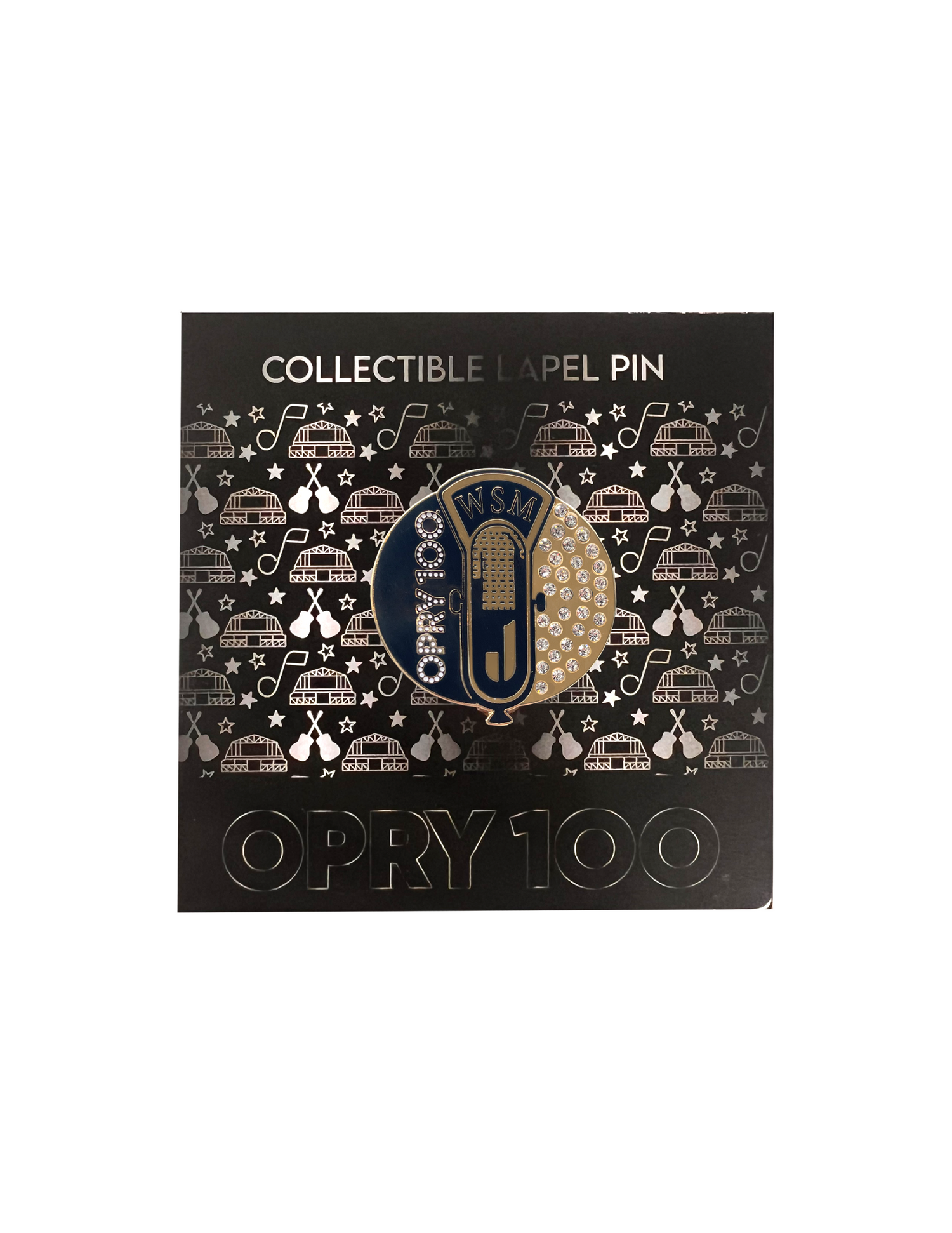 Opry 100 Rhinestone WSM Mic Pin