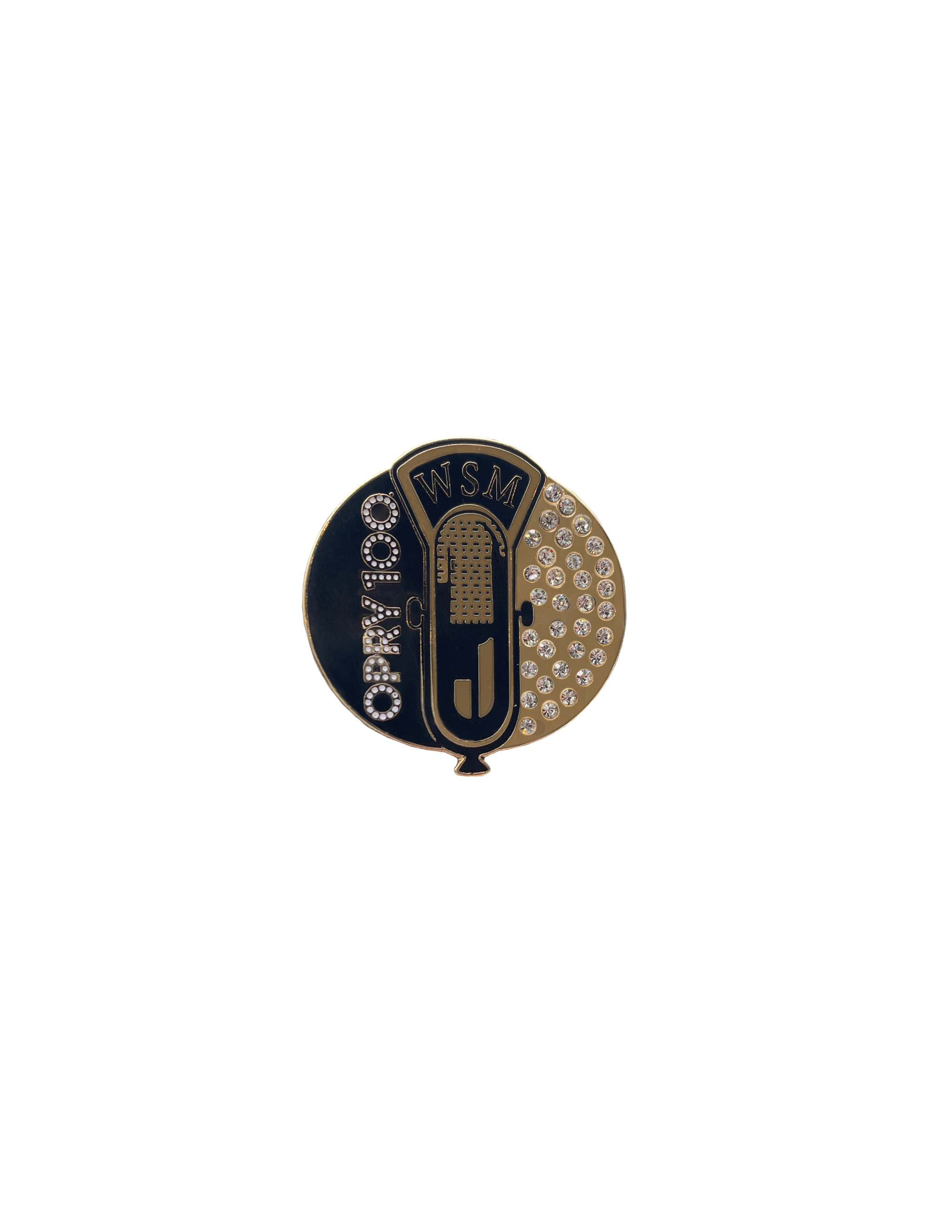 Opry 100 Rhinestone WSM Mic Pin