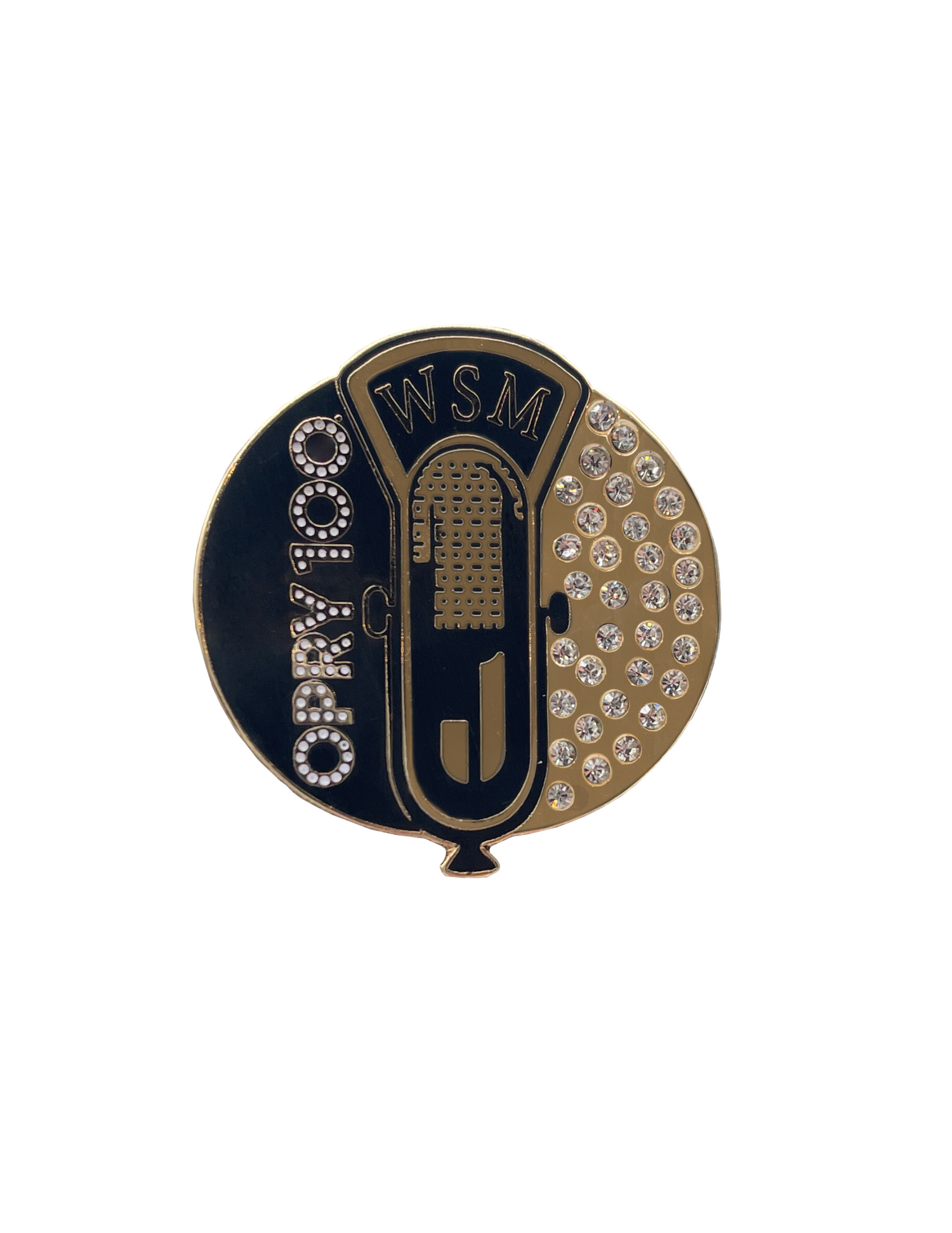 Opry 100 Rhinestone WSM Mic Pin