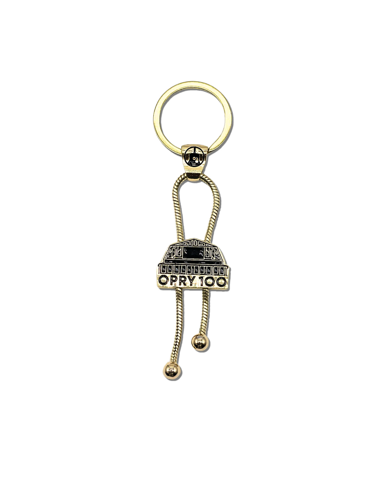 Opry 100 Gold Metal Rope Slider Keychain