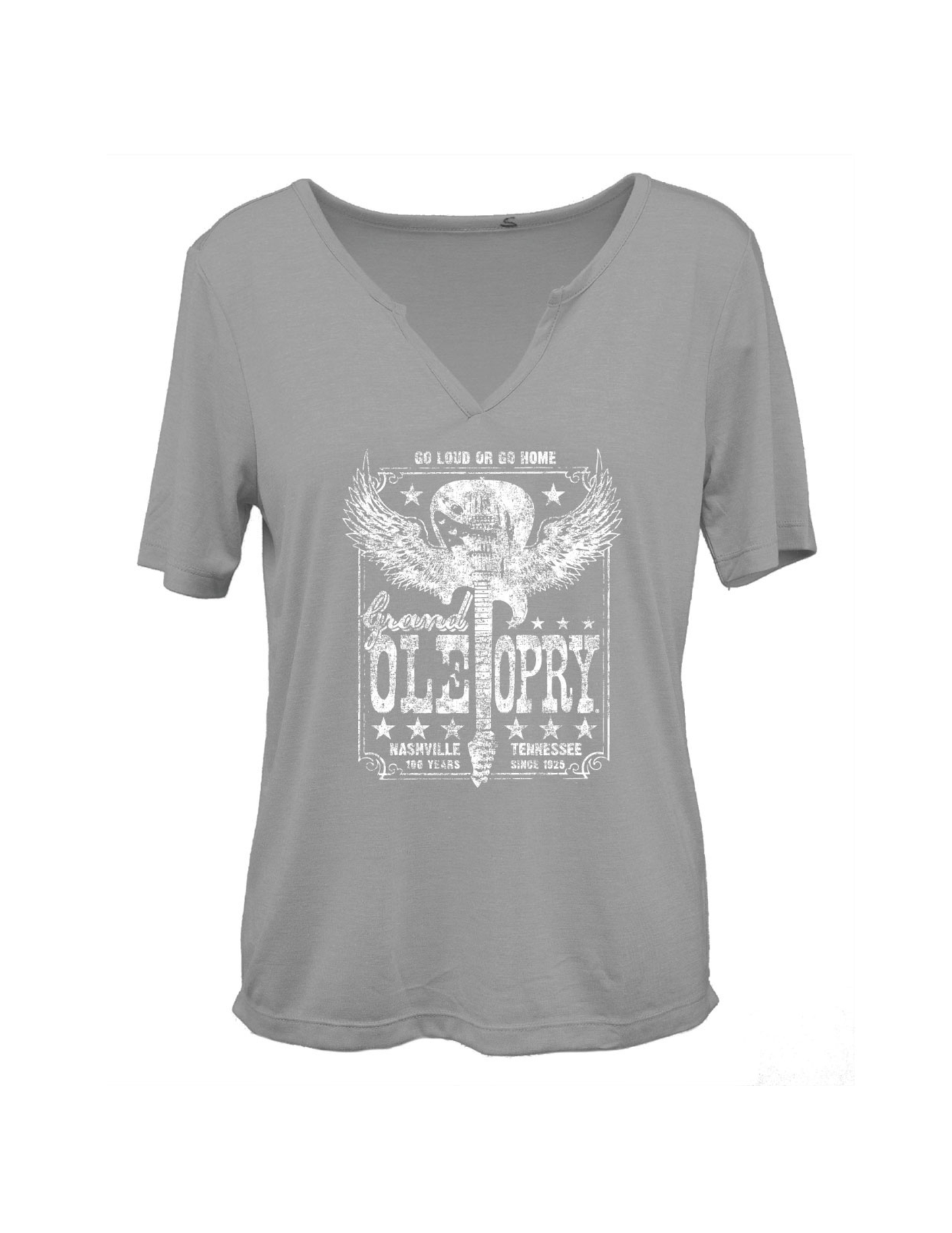 Opry 100 Women’s Play It Loud V-Notch T-Shirt - CREWS