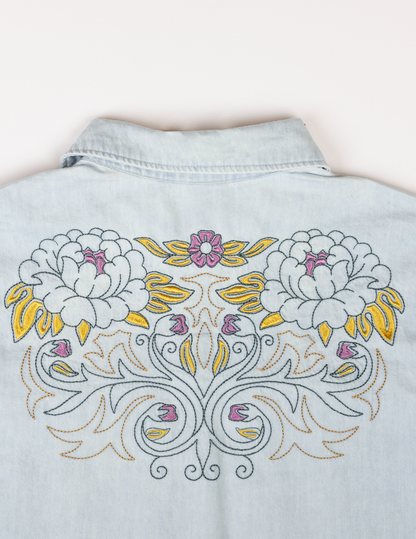 Opry Oversized Denim Shirt - JACKETS